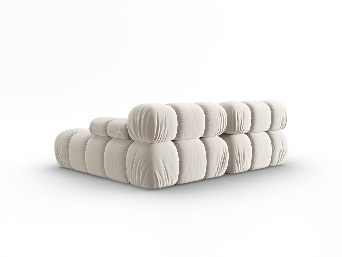 Bellis Velour modulares Ecksofa rechts 3 Sitzer 155cm in Dark Beige-Bluvel präsentiert im Onlineshop von KAQTU Design AG. L-Sofa rechts ist von Micadoni
