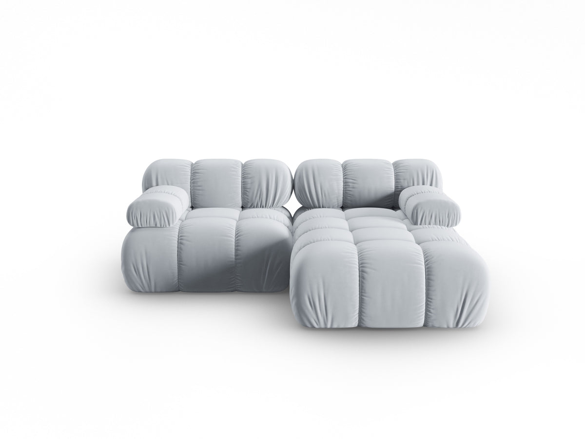 Bellis Velour modulares Ecksofa rechts 3 Sitzer 155cm in Light Blue-Bluvel präsentiert im Onlineshop von KAQTU Design AG. Ecksofa rechts ist von Micadoni