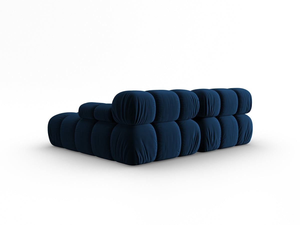 Bellis Velour modulares Ecksofa rechts 3 Sitzer 155cm in Royal Blue-Bluvel präsentiert im Onlineshop von KAQTU Design AG. L-Sofa rechts ist von Micadoni