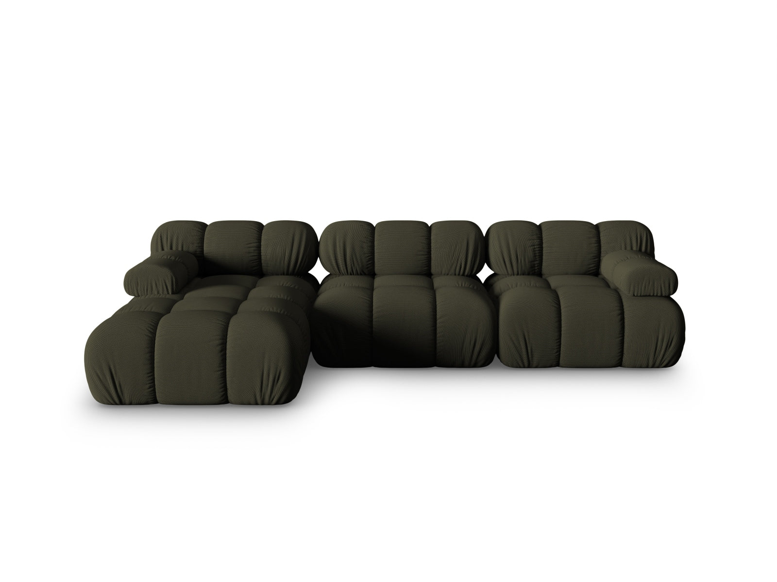 Bellis Modulares Ecksofa links 4 Sitzer 155cm in Amazon Green-Sonic präsentiert im Onlineshop von KAQTU Design AG. L-Sofa links ist von Micadoni