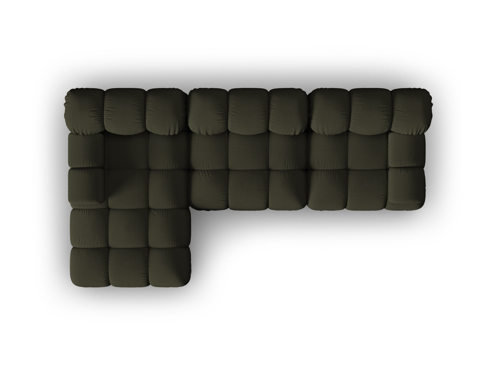 Elegantes Bellis Ecksofa in Amazon Green-Sonic, 4-Sitzer, 155cm, linksseitig, perfekt für moderne Wohnkonzepte und entspannte Stunden.