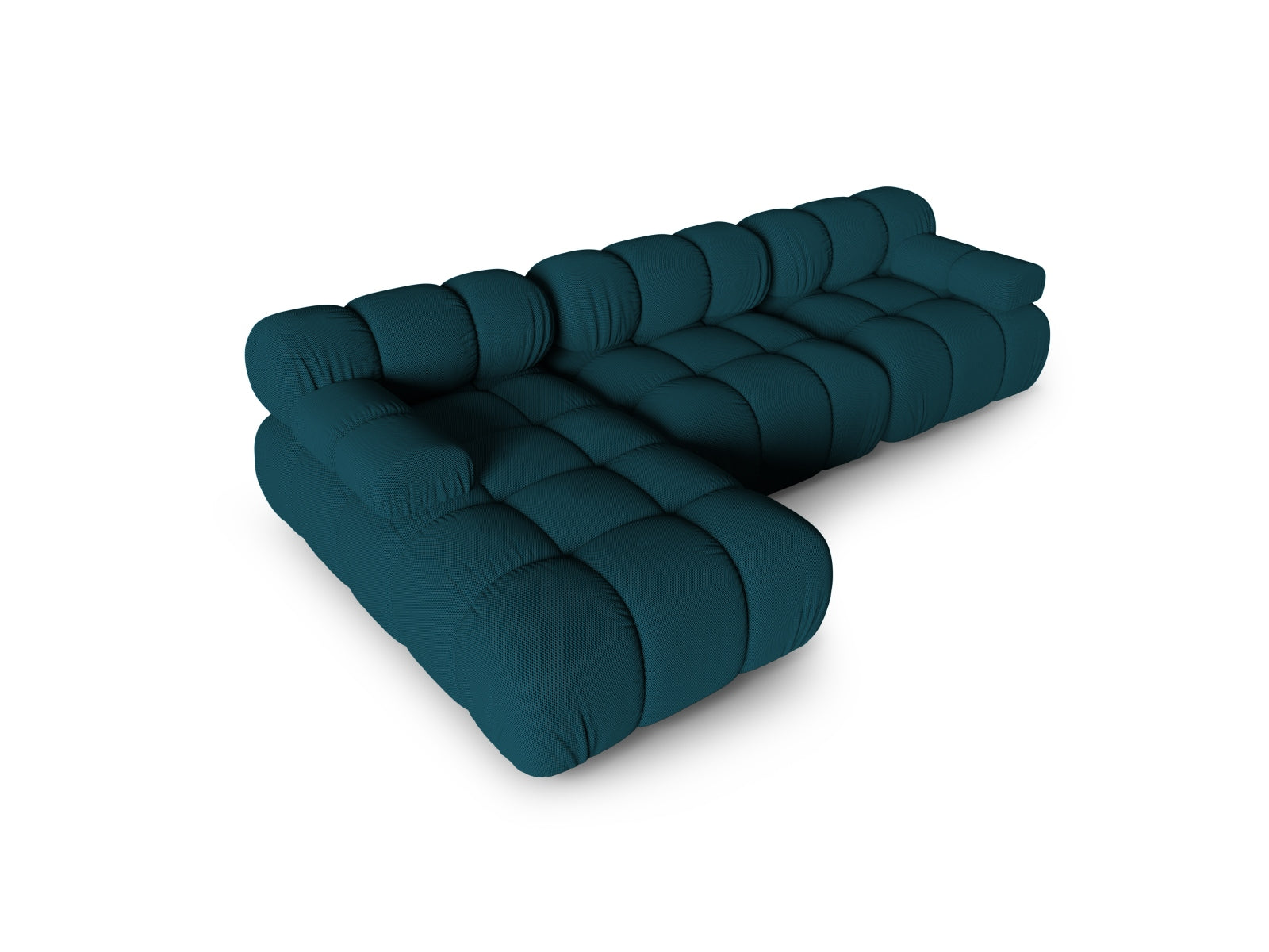 Erleben Sie das Bellis Ecksofa links 4 Sitzer von Micadoni – ein modernes, anpassbares Sofa, das Komfort und Stil in Ihr Zuhause bringt!