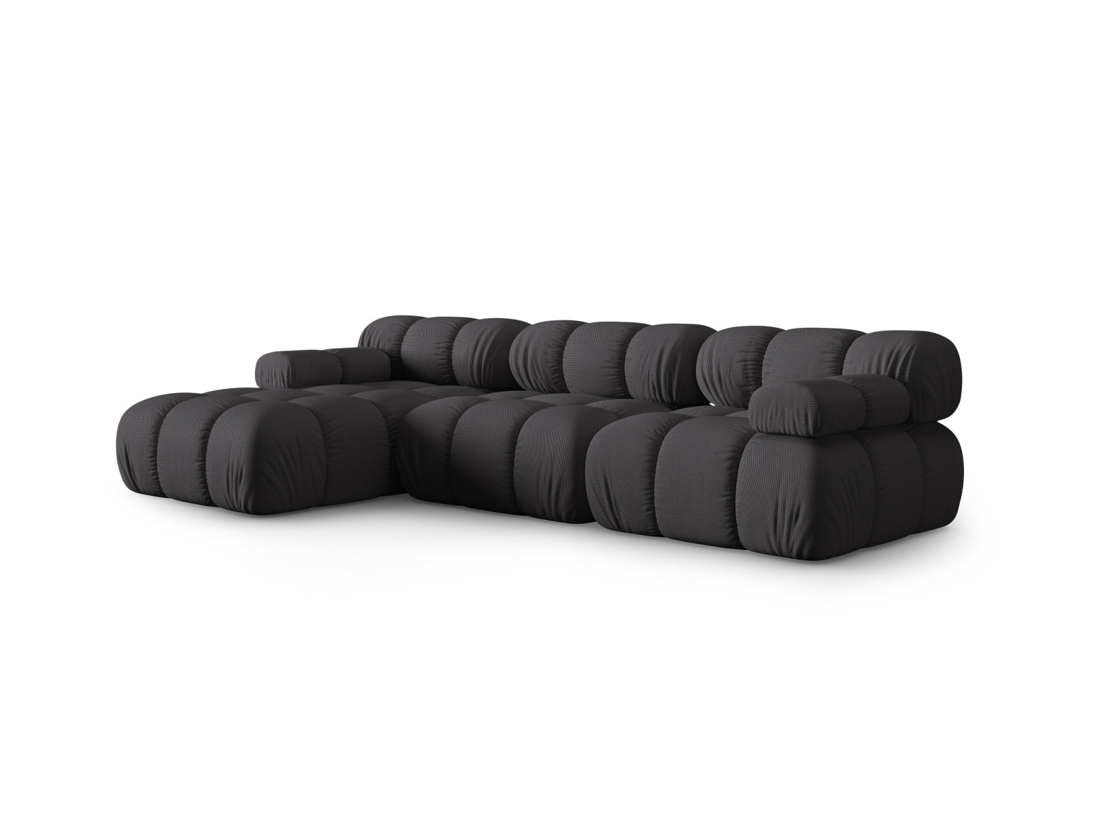 Entdecken Sie das elegante Bellis Ecksofa von Micadoni: 4-Sitzer, 155 cm, modular und perfekt für Ihr modernes Wohnzimmer.