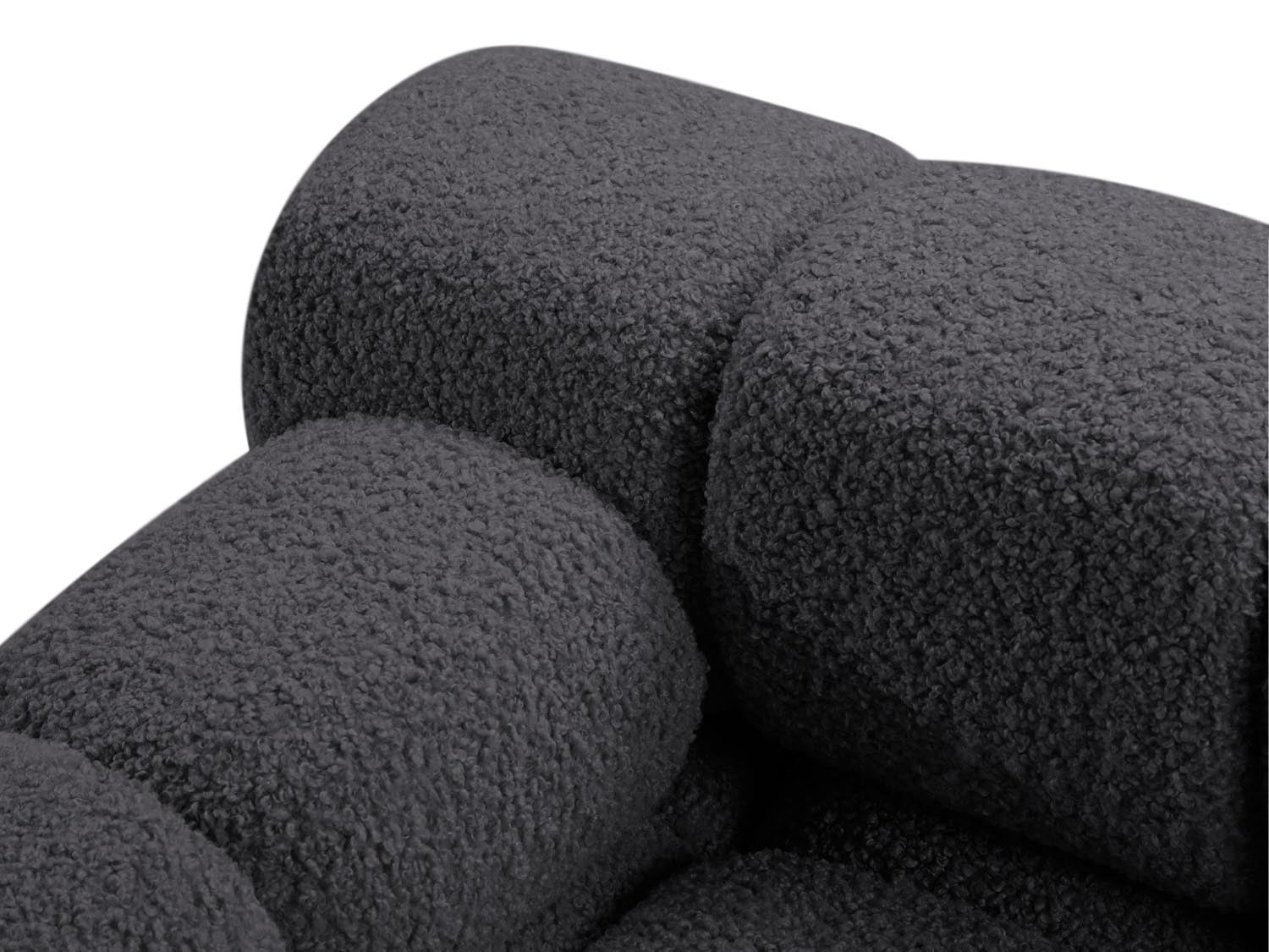 Entdecken Sie das elegante Bellis Boucle Ecksofa links von Micadoni – ein modulares 4-Sitzer Sofa mit 155 cm, das Ihr Wohnzimmer stilvoll bereichert.