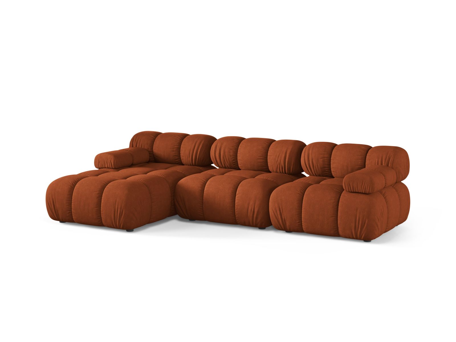 Modulares 4-Sitzer Ecksofa Bellis in stilvollem Brick-Liberty, ideal für moderne Wohnräume, erhältlich bei KAQTU Design AG.