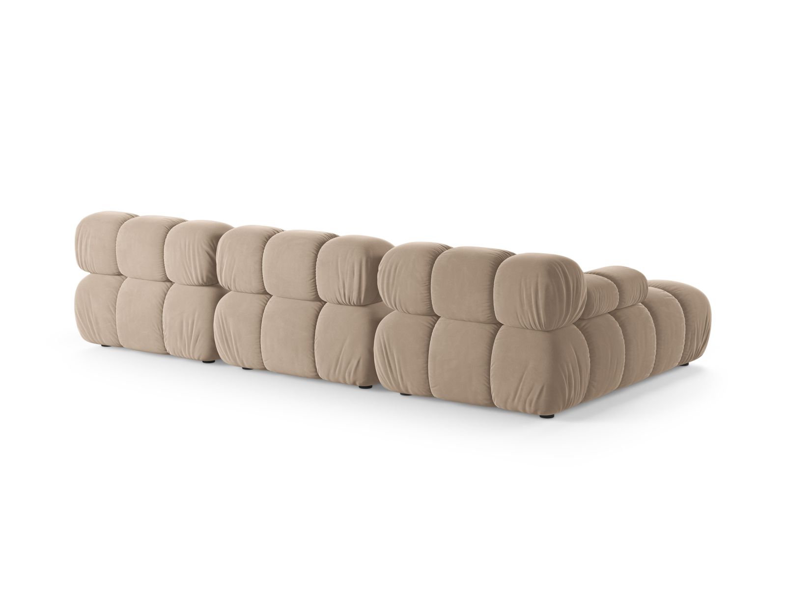 Elegantes 4-Sitzer Ecksofa Bellis von Micadoni in hellem Beige, ideal für moderne Wohnräume und flexible Einrichtungslösungen.