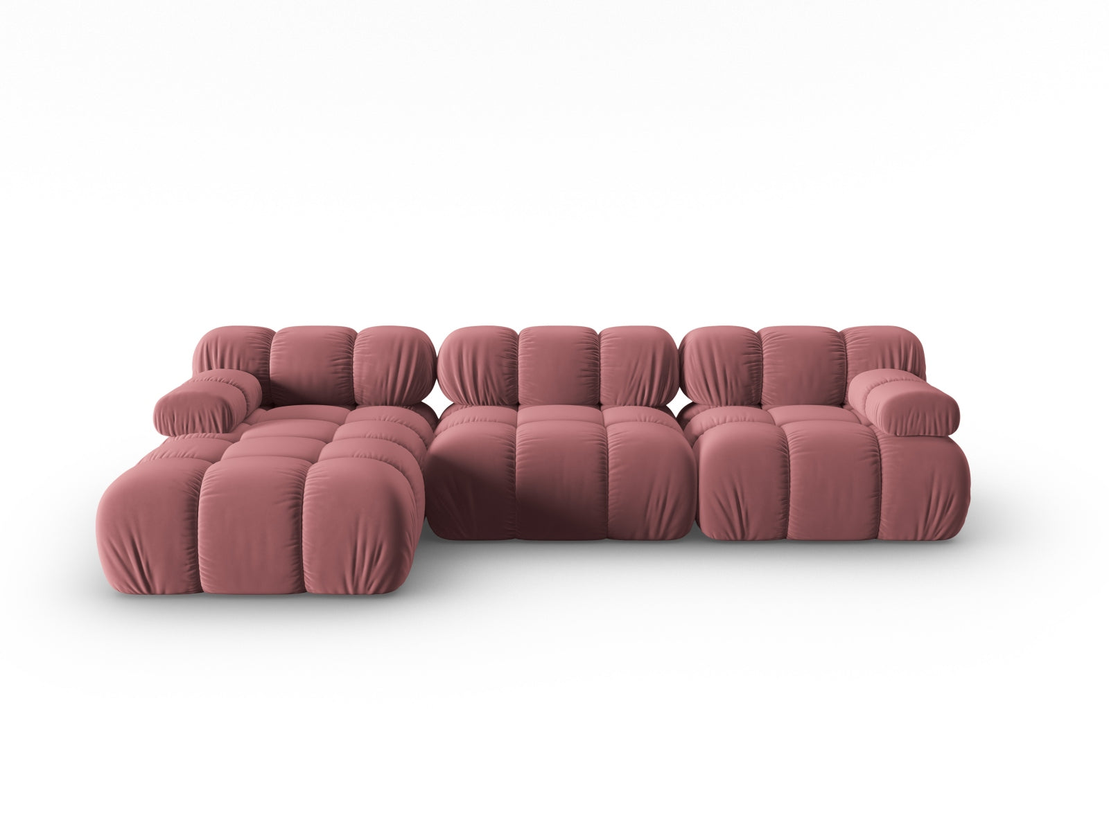 Bellis Velour modulares Ecksofa links 4 Sitzer 155cm in Pink-Bluvel präsentiert im Onlineshop von KAQTU Design AG. Ecksofa links ist von Micadoni