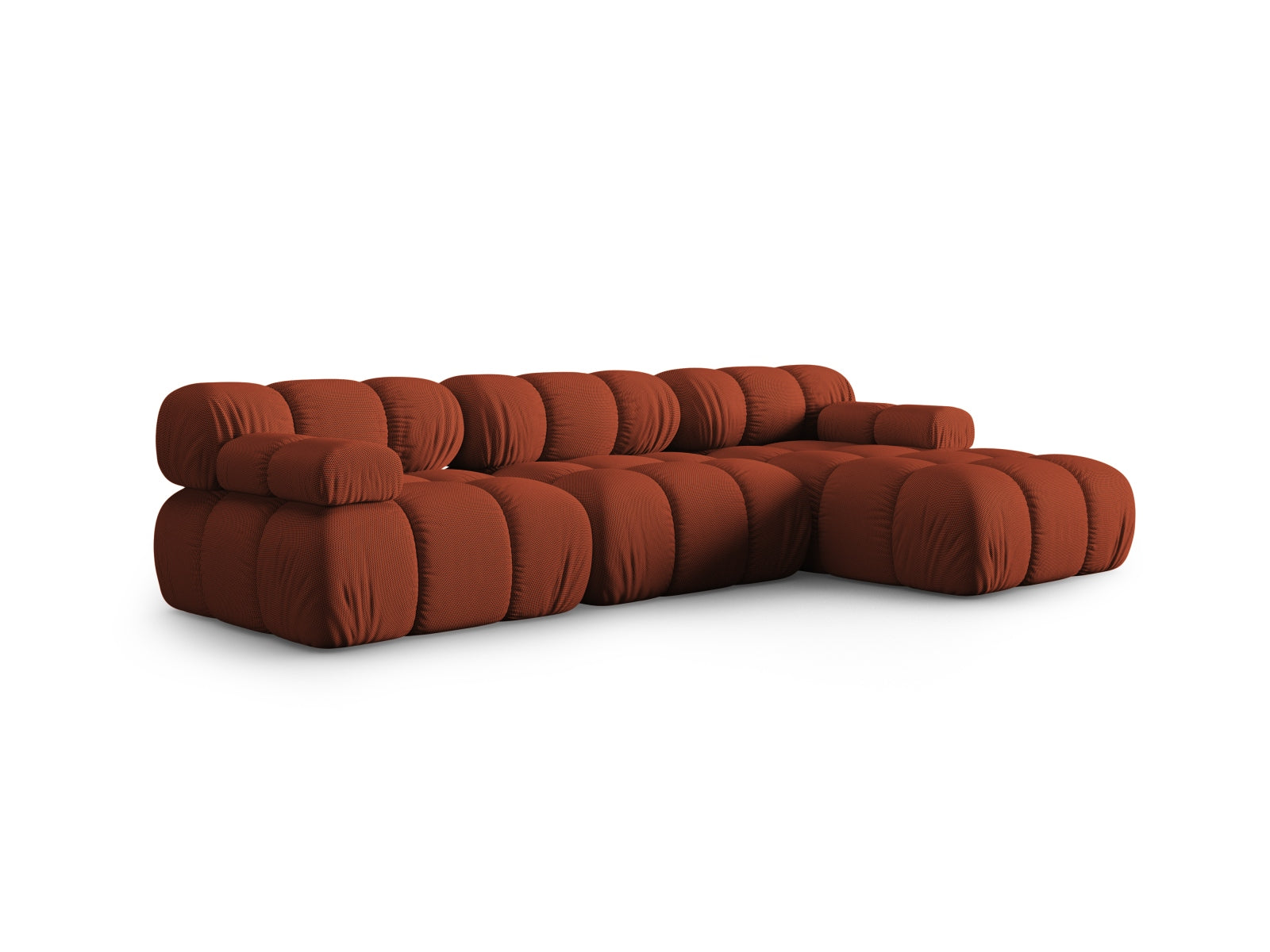 Elegantes Bellis Ecksofa in Brick-Sonic, 4-Sitzer, 155 cm, ideal für stilvolle Wohnräume, erhältlich bei KAQTU Design AG.