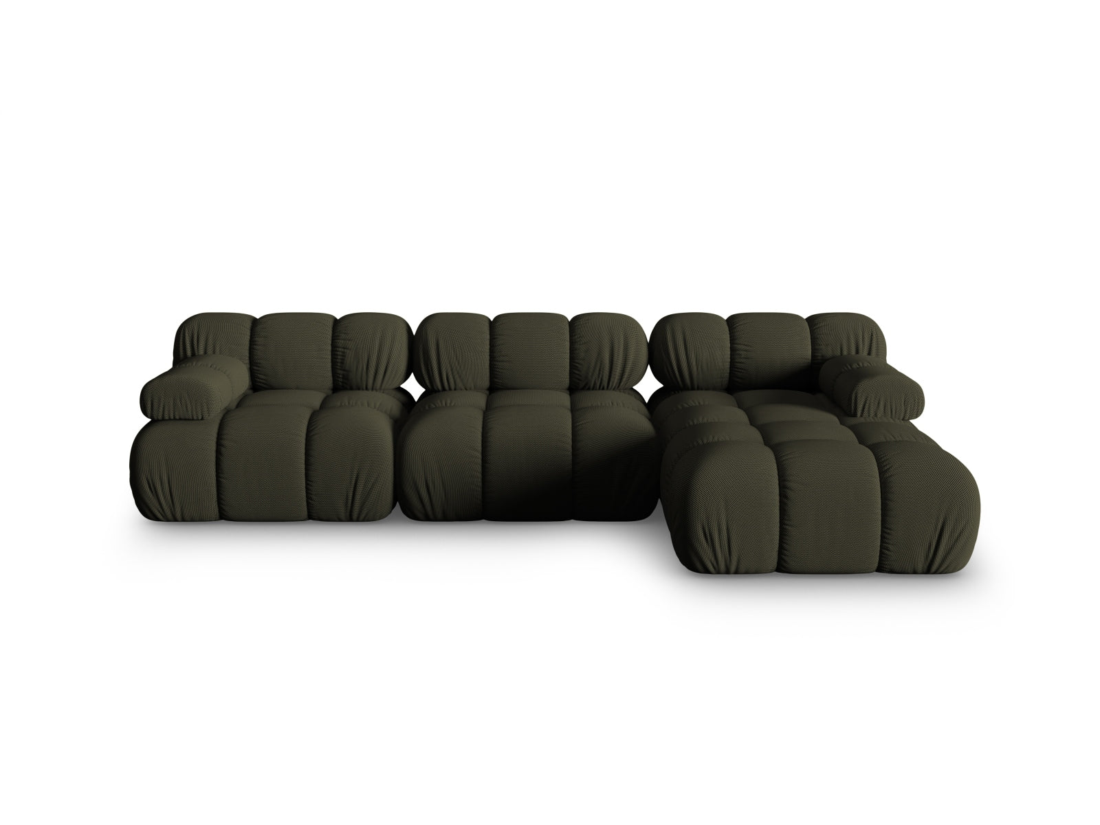 Bellis Modulares Ecksofa rechts 4 Sitzer 155cm in Amazon Green-Sonic präsentiert im Onlineshop von KAQTU Design AG. L-Sofa rechts ist von Micadoni