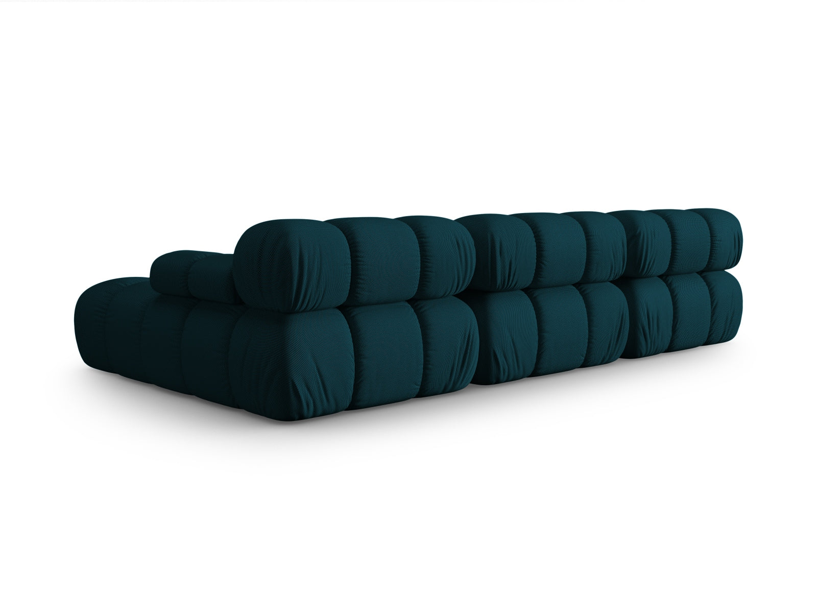 Elegantes, modulares Ecksofa Bellis in tiefem Blau, 4-Sitzer, rechte Variante, ideal für stilvolle Wohnräume und entspannte Abende.