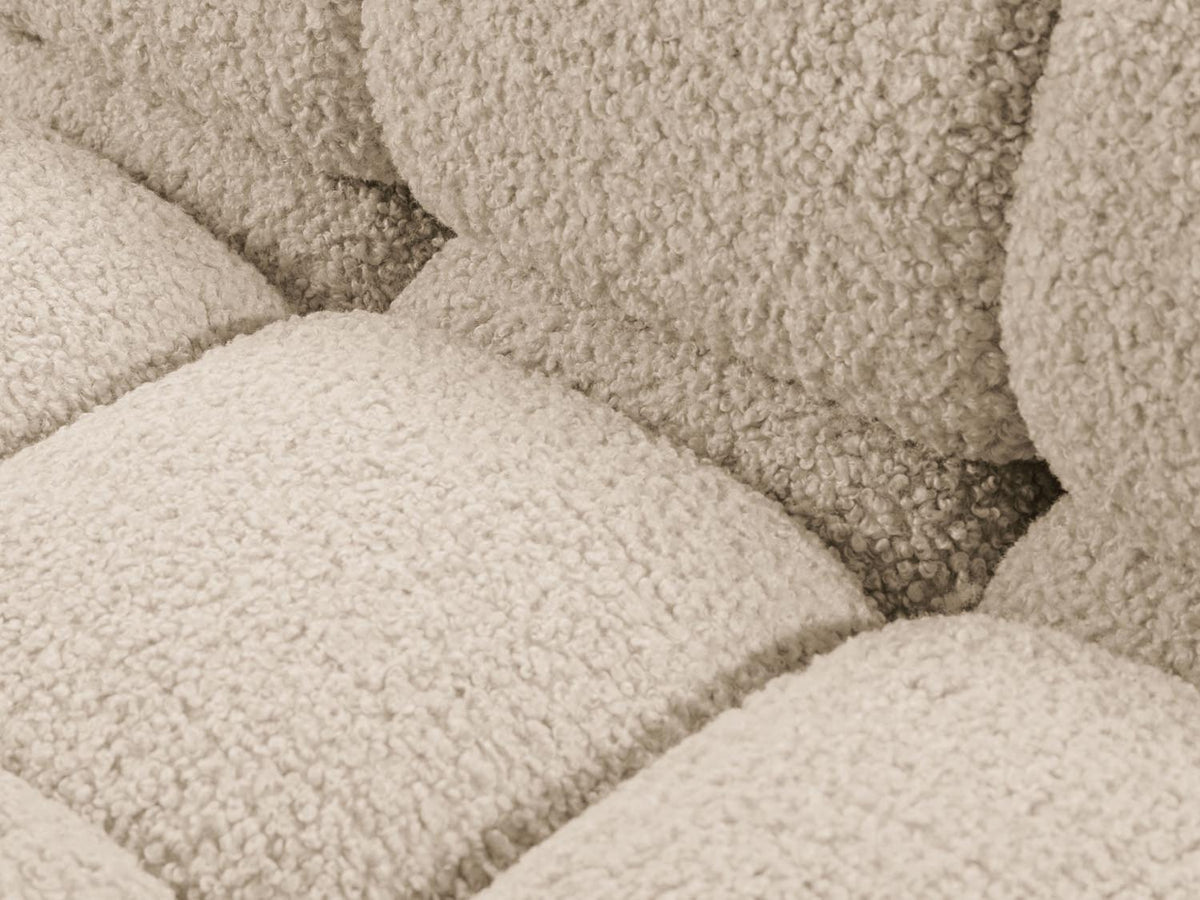 Bellis Boucle modulares Ecksofa rechts 4 Sitzer 155cm in Light Beige-Rolf präsentiert im Onlineshop von KAQTU Design AG. L-Sofa rechts ist von Micadoni