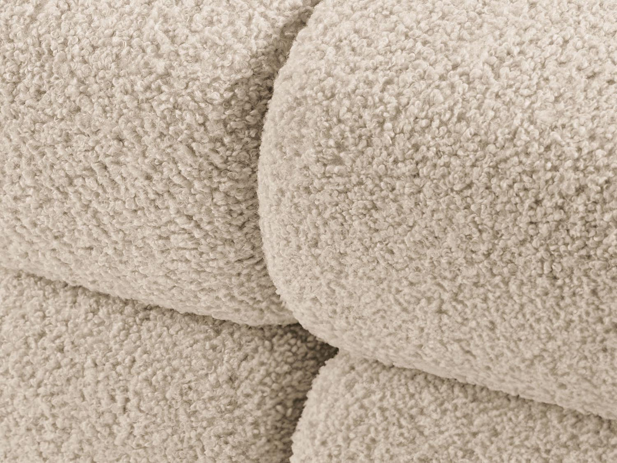 Bellis Boucle modulares Ecksofa rechts 4 Sitzer 155cm in Light Beige-Rolf präsentiert im Onlineshop von KAQTU Design AG. L-Sofa rechts ist von Micadoni