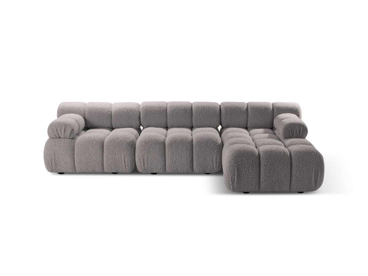 Bellis Boucle modulares Ecksofa rechts 4 Sitzer 155cm in Light Grey-Rolf präsentiert im Onlineshop von KAQTU Design AG. L-Sofa rechts ist von Micadoni