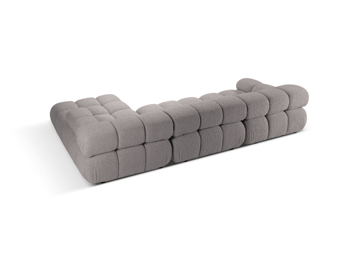 Bellis Boucle modulares Ecksofa rechts 4 Sitzer 155cm in Light Grey-Rolf präsentiert im Onlineshop von KAQTU Design AG. L-Sofa rechts ist von Micadoni
