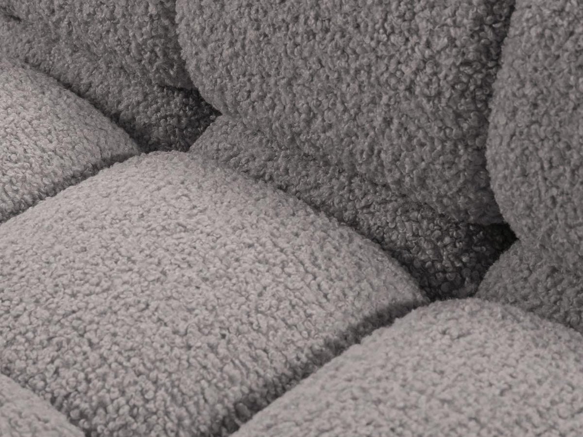 Bellis Boucle modulares Ecksofa rechts 4 Sitzer 155cm in Light Grey-Rolf präsentiert im Onlineshop von KAQTU Design AG. L-Sofa rechts ist von Micadoni