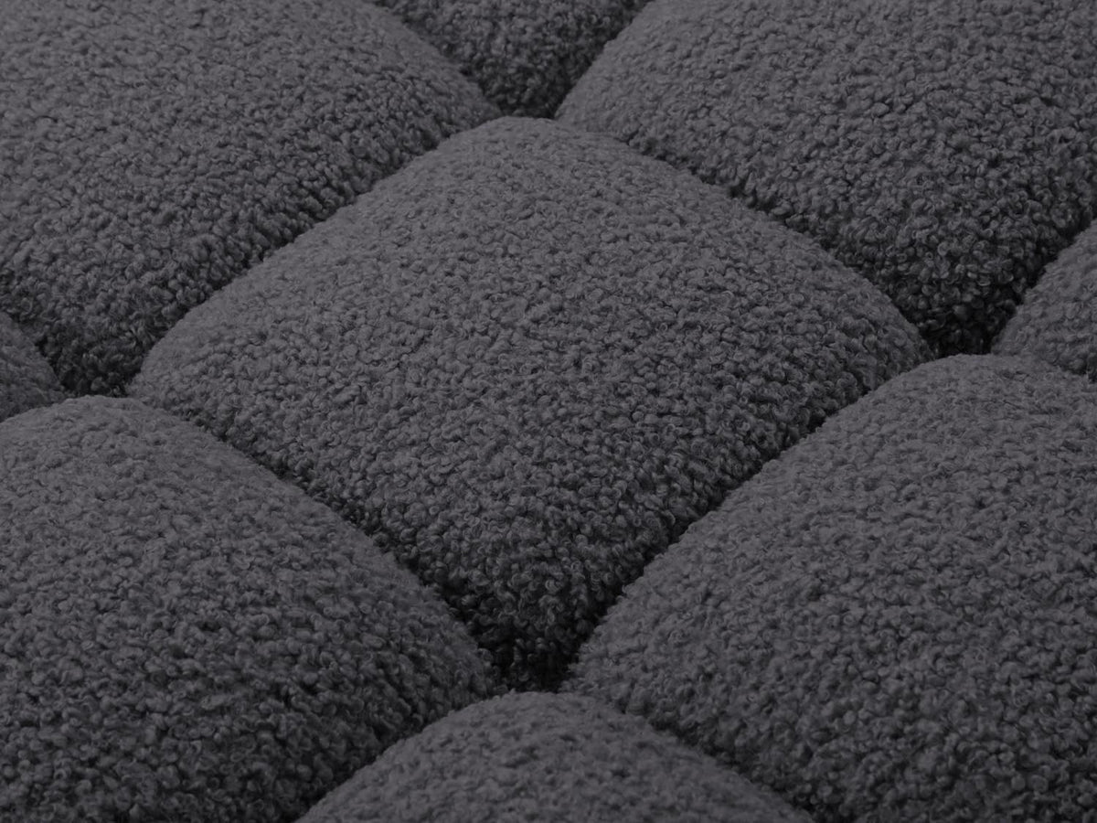 Bellis Boucle modulares Ecksofa rechts 4 Sitzer 155cm in Graphite-Rolf präsentiert im Onlineshop von KAQTU Design AG. L-Sofa rechts ist von Micadoni