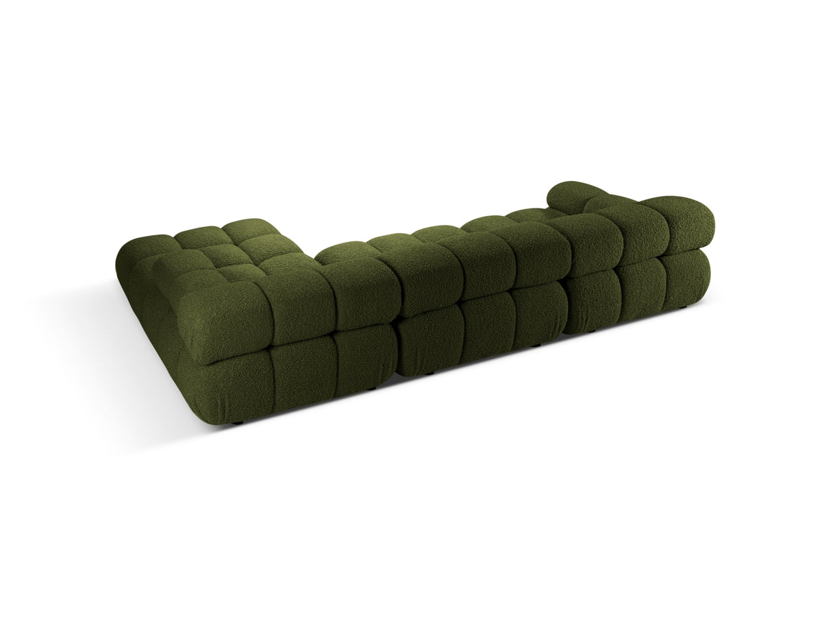 Bellis Boucle modulares Ecksofa rechts 4 Sitzer 155cm in Green-Rolf präsentiert im Onlineshop von KAQTU Design AG. L-Sofa rechts ist von Micadoni