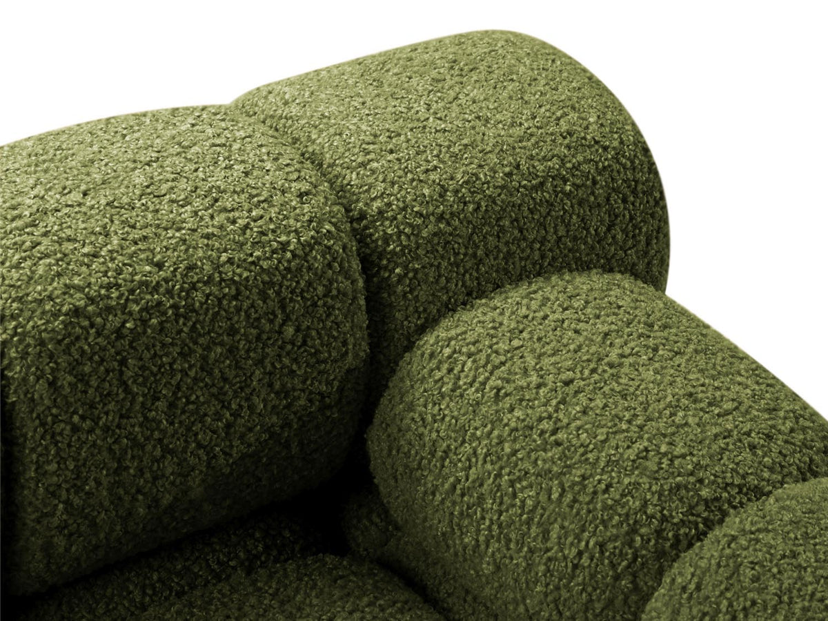 Bellis Boucle modulares Ecksofa rechts 4 Sitzer 155cm in Green-Rolf präsentiert im Onlineshop von KAQTU Design AG. L-Sofa rechts ist von Micadoni