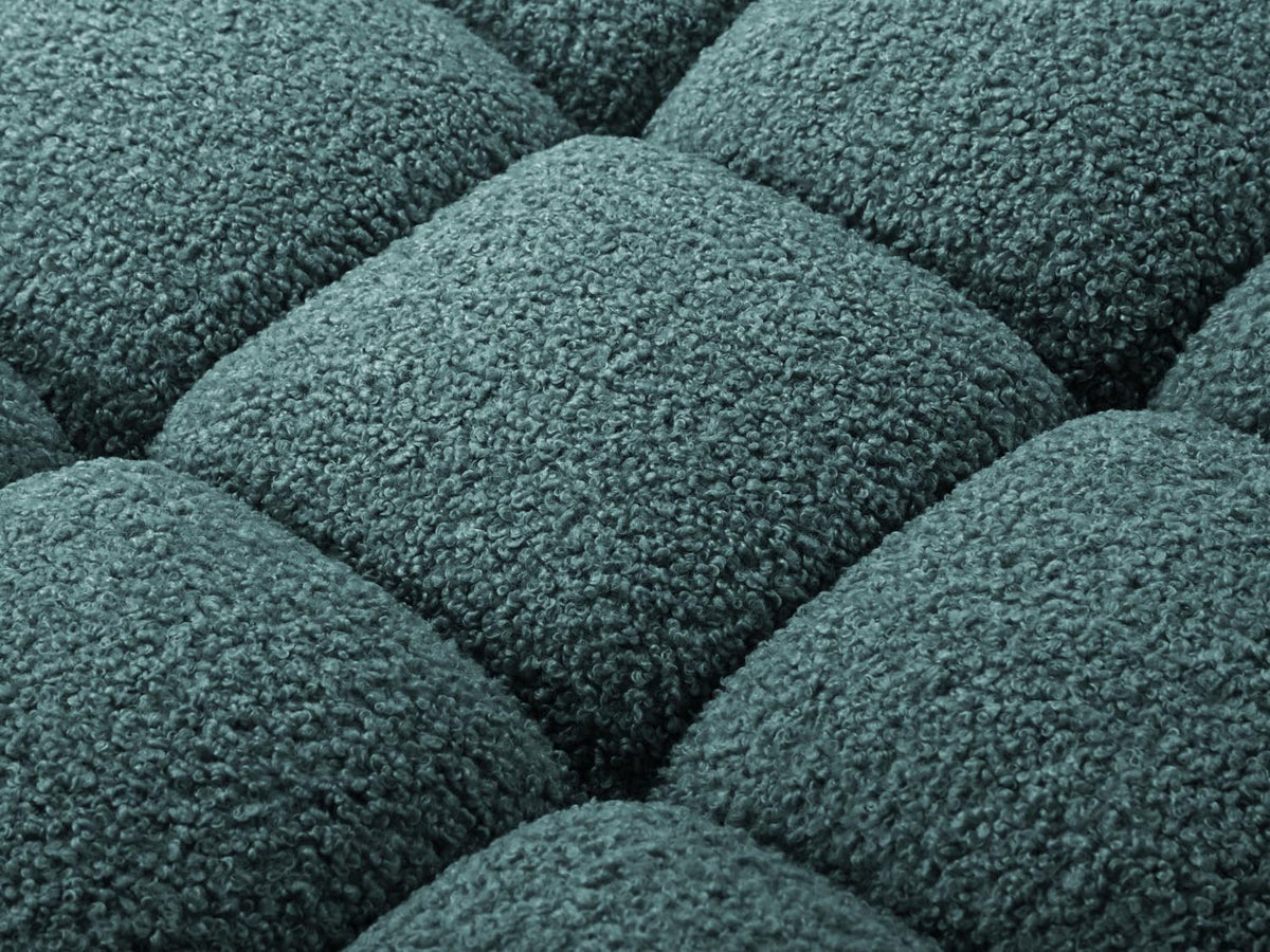 Bellis Boucle modulares Ecksofa rechts 4 Sitzer 155cm in Petrol-Rolf präsentiert im Onlineshop von KAQTU Design AG. L-Sofa rechts ist von Micadoni