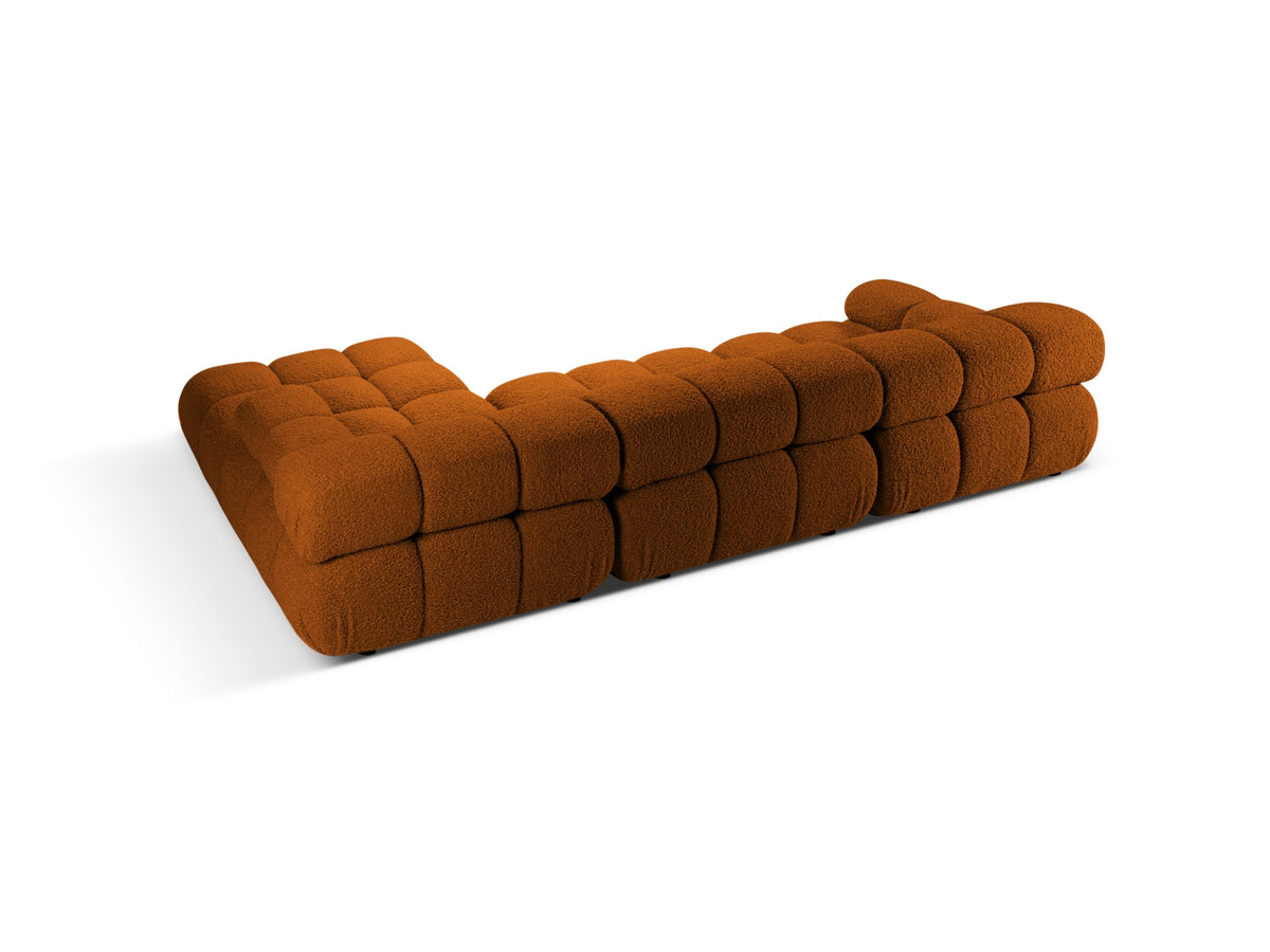 Bellis Boucle modulares Ecksofa rechts 4 Sitzer 155cm in Brick-Rolf präsentiert im Onlineshop von KAQTU Design AG. L-Sofa rechts ist von Micadoni