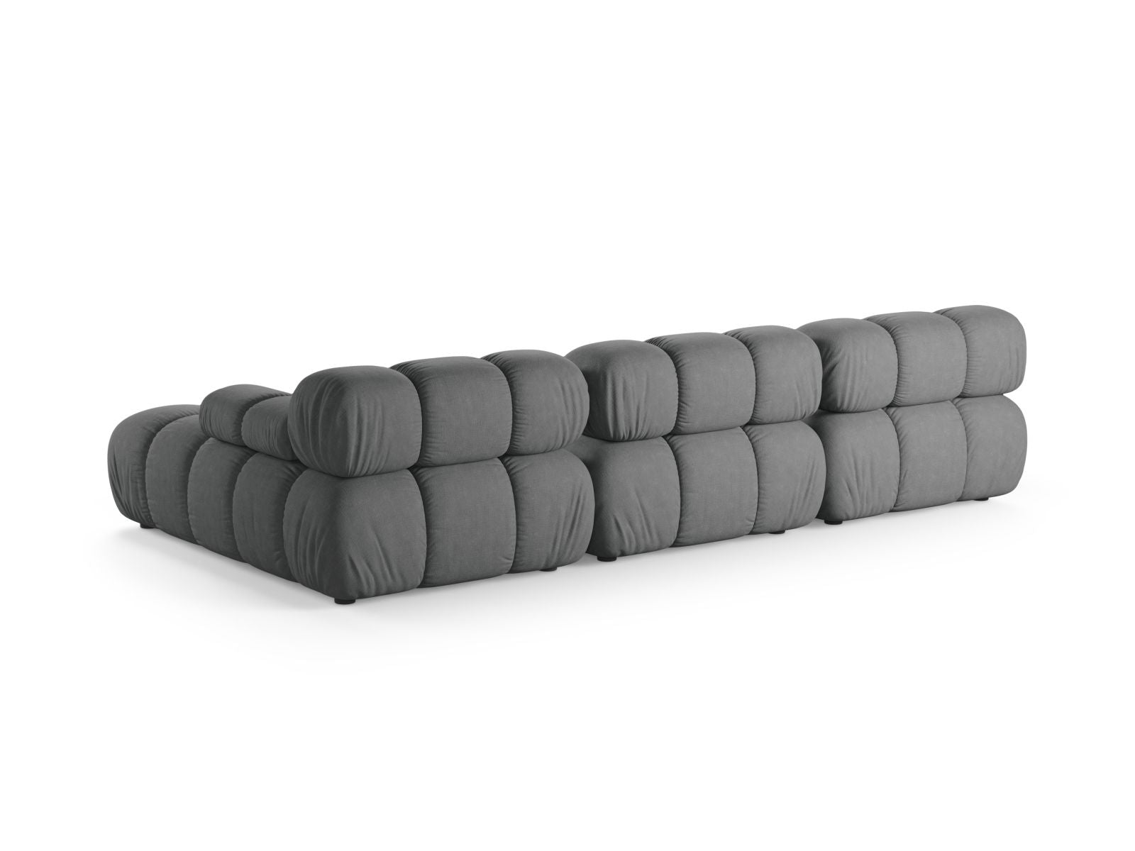 Elegantes 4-Sitzer Ecksofa Bellis in zeitlosem Grauton, ideal für komfortable Wohnräume und entspannende Momente.