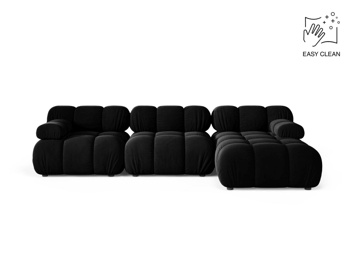 4-Sitzer Modular Ecksofa rechts Bellis in Black-Venus präsentiert im Onlineshop von KAQTU Design AG. Ecksofa rechts ist von Micadoni