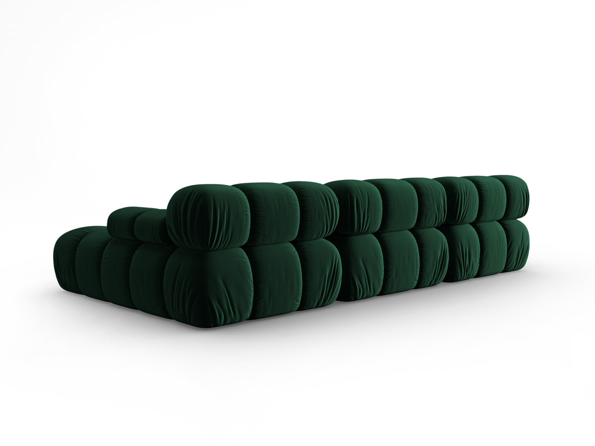 Bellis Velour modulares Ecksofa rechts 4 Sitzer 155cm in Bottle Green-Bluvel präsentiert im Onlineshop von KAQTU Design AG. L-Sofa rechts ist von Micadoni