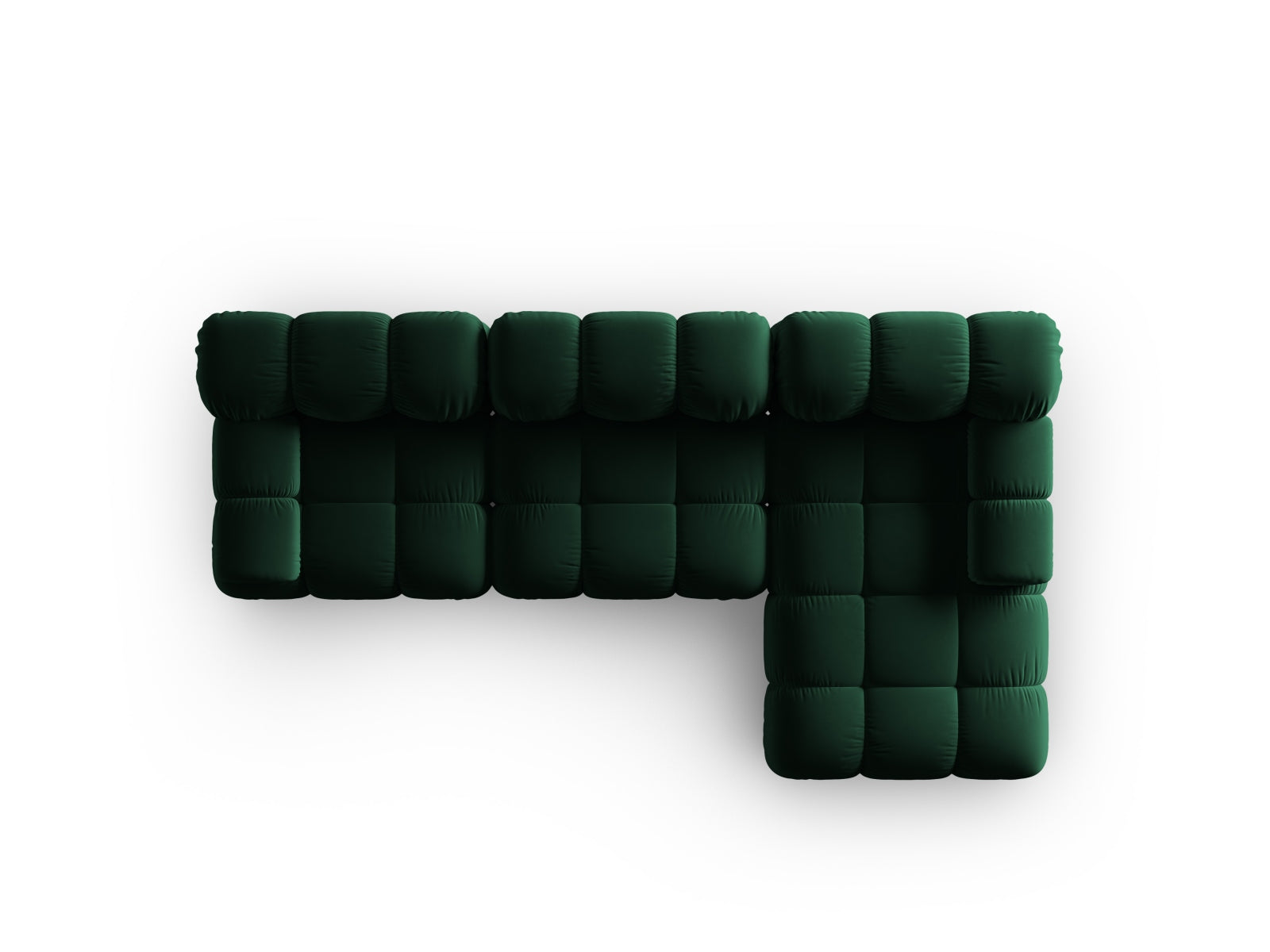 Elegantes Bellis Velour Ecksofa rechts, 4-Sitzer, 155 cm, ideal für stilvolle Wohnräume und entspannte Stunden mit Freunden.