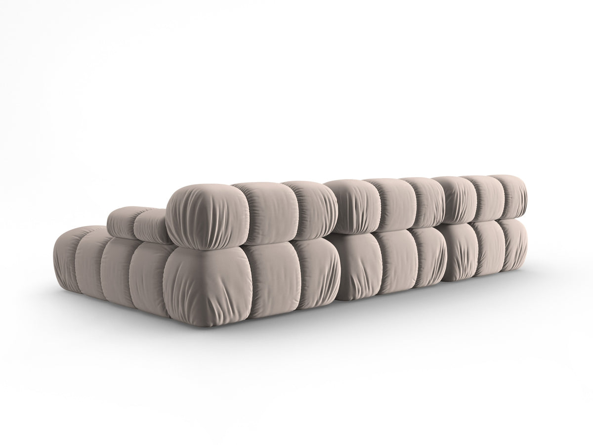 Bellis Velour modulares Ecksofa rechts 4 Sitzer 155cm in Cappuccino-Bluvel präsentiert im Onlineshop von KAQTU Design AG. Ecksofa rechts ist von Micadoni