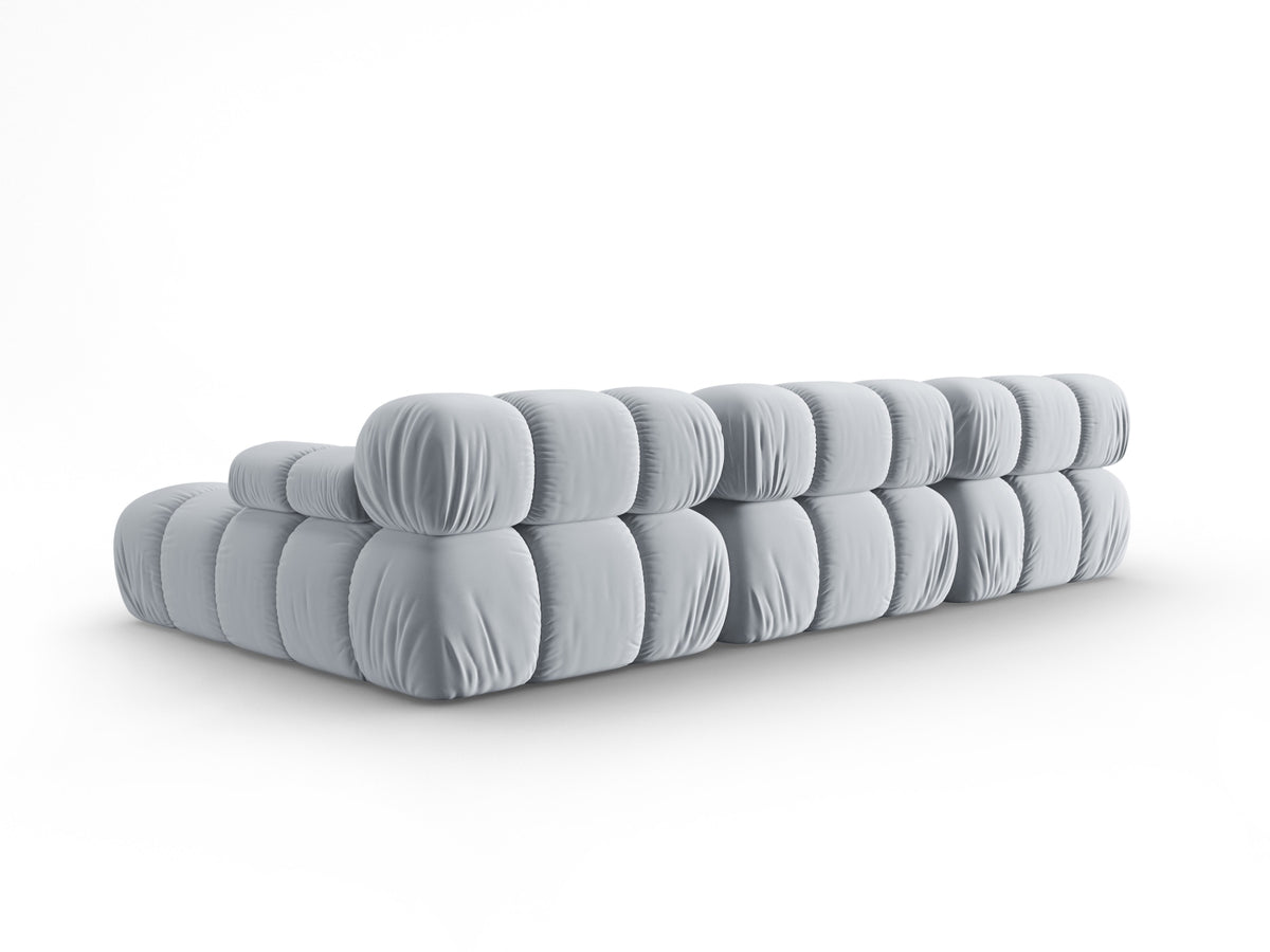 Bellis Velour modulares Ecksofa rechts 4 Sitzer 155cm in Light Blue-Bluvel präsentiert im Onlineshop von KAQTU Design AG. Ecksofa rechts ist von Micadoni