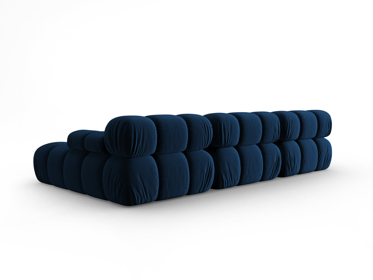 Bellis Velour modulares Ecksofa rechts 4 Sitzer 155cm in Royal Blue-Bluvel präsentiert im Onlineshop von KAQTU Design AG. L-Sofa rechts ist von Micadoni