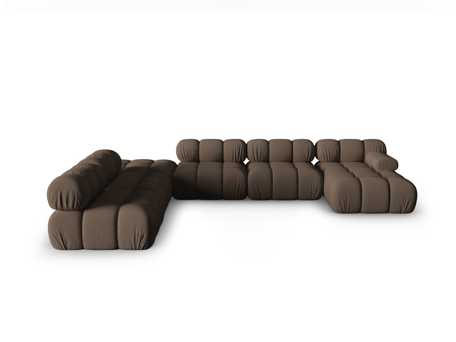 Bellis Modulares Panoramic Ecksofa links 7 Sitzer 282cm in Brown präsentiert im Onlineshop von KAQTU Design AG. Ecksofa links ist von Micadoni