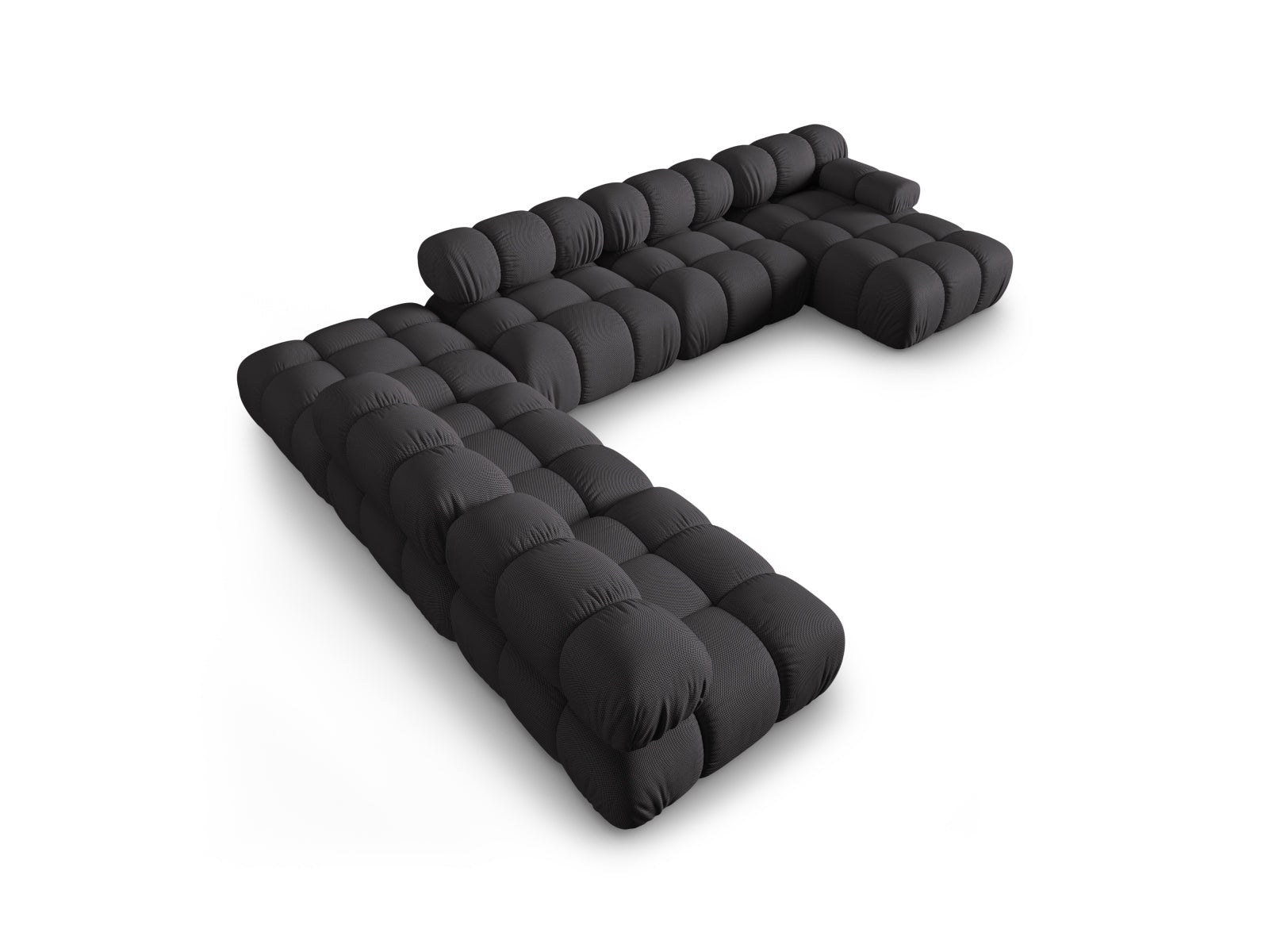 Erleben Sie das Bellis 7-Sitzer Ecksofa von Micadoni – ein modulares Design mit 282 cm, das Stil und Flexibilität für Ihr Zuhause bietet.