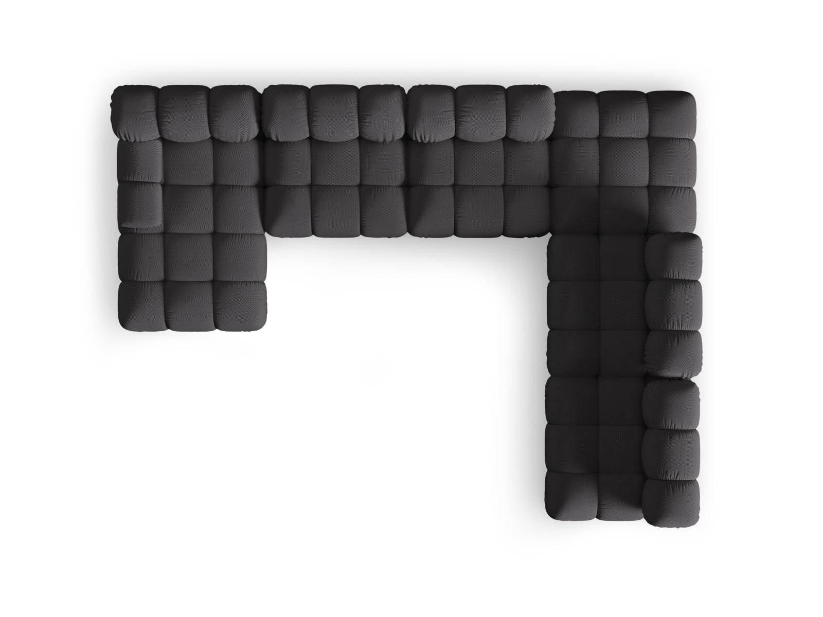 Stylisches, modulares Ecksofa Bellis in Espresso-Sonic, 7 Sitzer, 282 cm, perfekt für entspannte Abende und gesellige Runden.