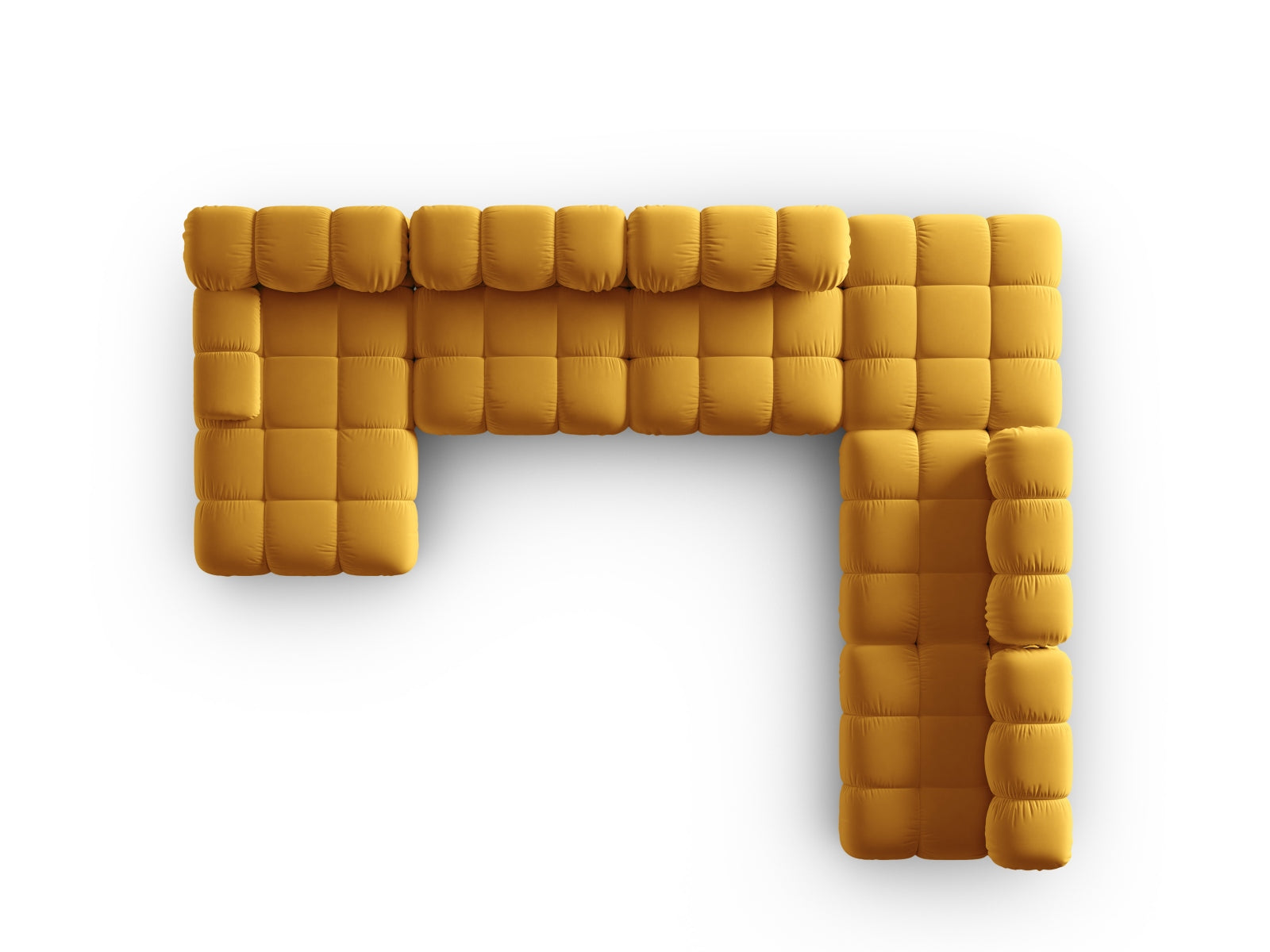 Entdecken Sie das Bellis Velour Ecksofa von Micadoni – ein luxuriöses 7-Sitzer Sofa mit modernem Design und praktischem Stauraum für Ihr Zuhause.