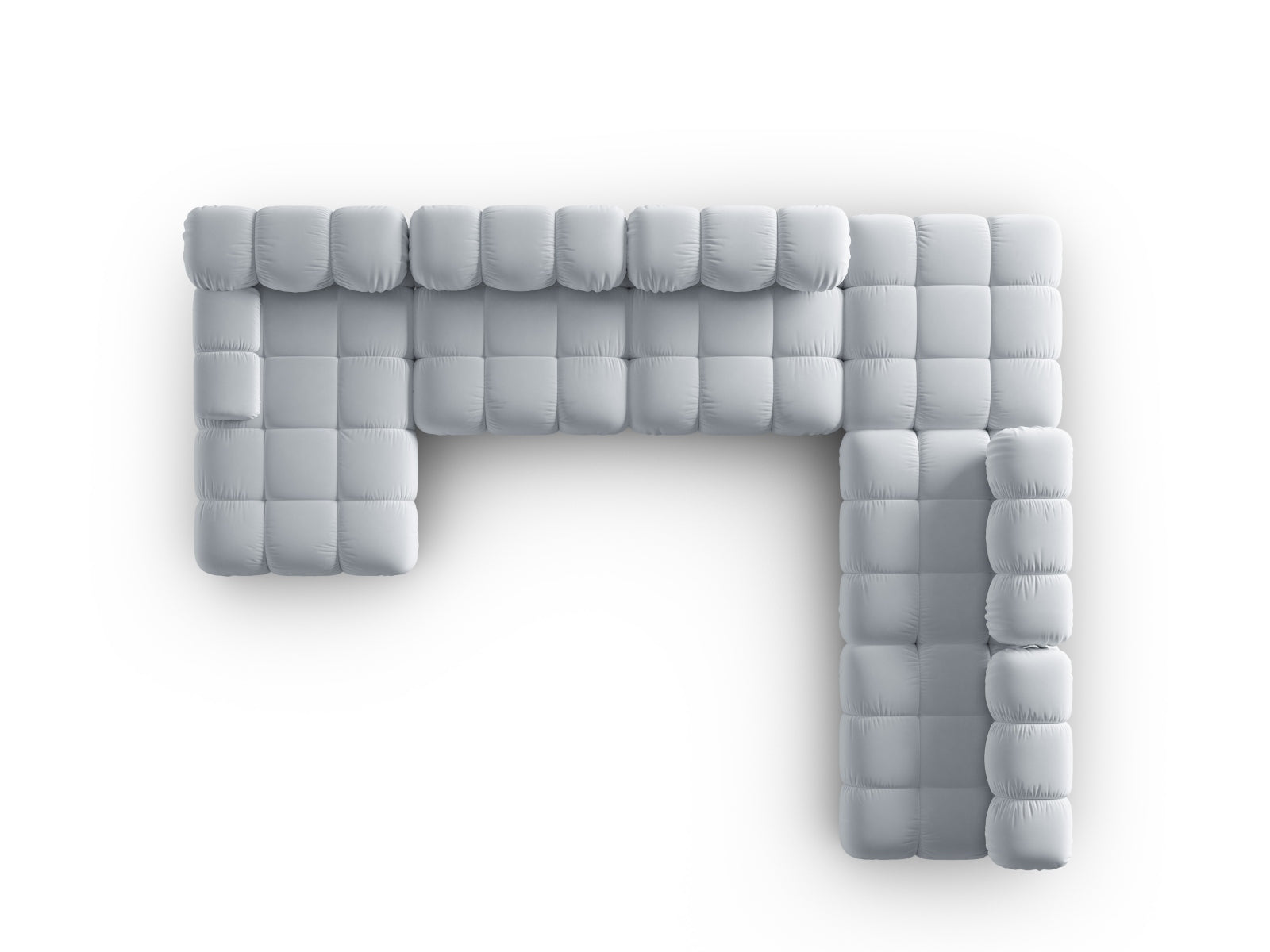 Entdecken Sie das Bellis Velour Ecksofa von Micadoni – ein luxuriöses 7-Sitzer Sofa mit modernem Design und praktischem Stauraum für Ihr Zuhause.