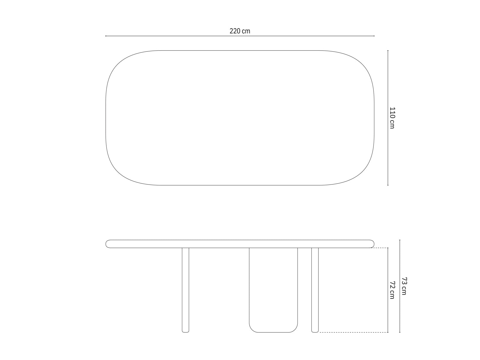 Esstisch Talaia 8 Plätze, 220x110 in präsentiert im Onlineshop von KAQTU Design AG. Esstisch ist von Micadoni