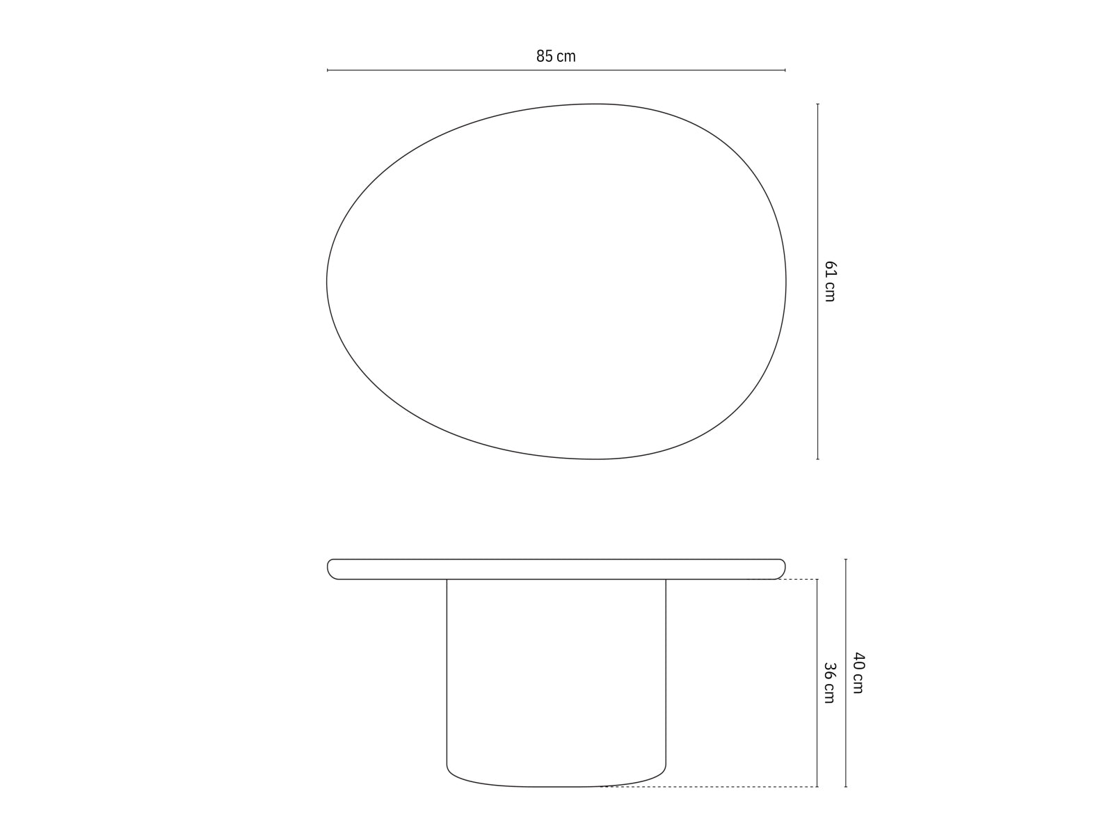 Kaffeetisch Daria 85x61 in präsentiert im Onlineshop von KAQTU Design AG. Couchtisch ist von Micadoni