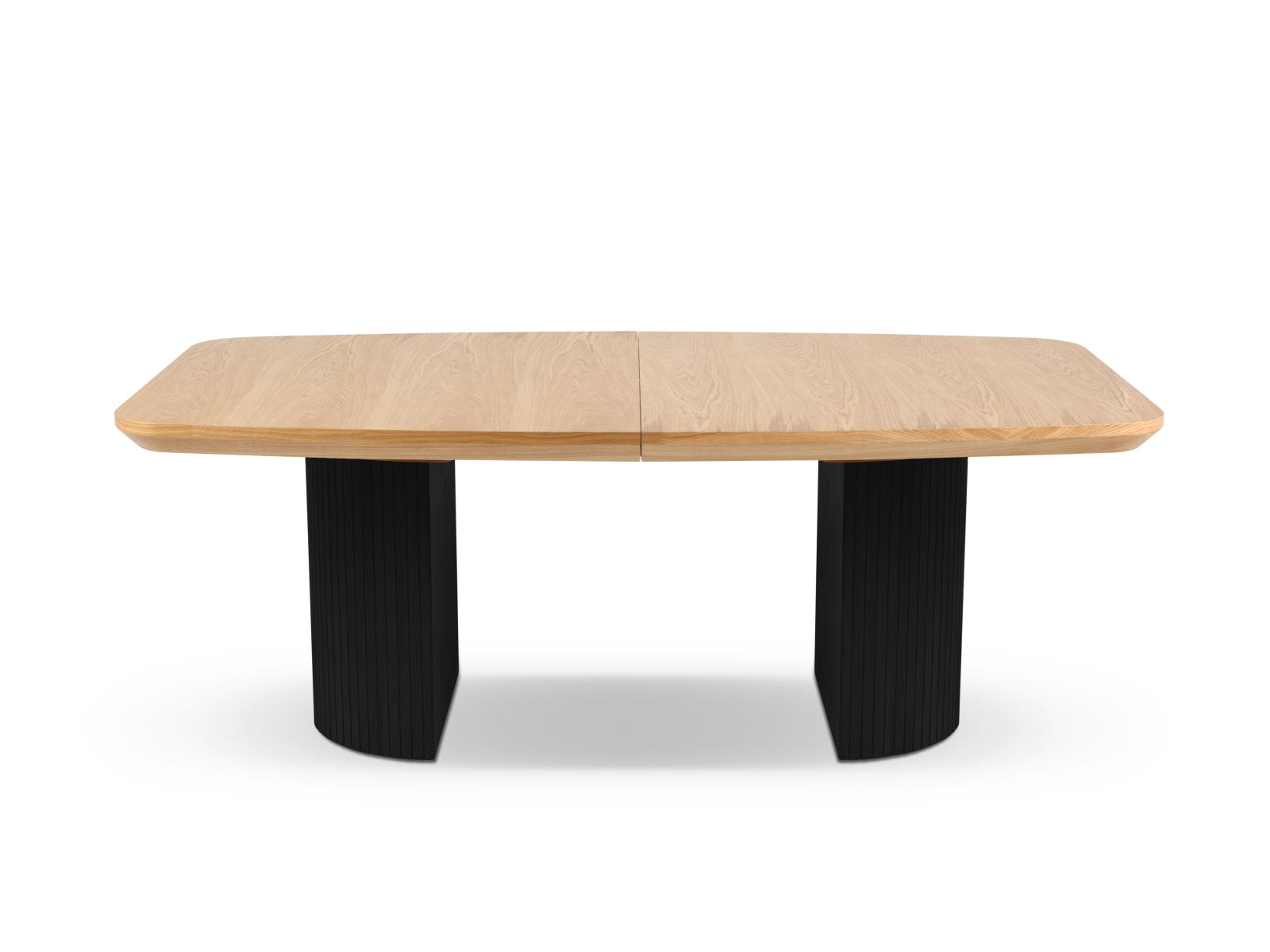 Toni ausziehbarer Tisch 8 Sitzer in Eiche schwarz Furnier-Wood präsentiert im Onlineshop von KAQTU Design AG. Esstisch ist von Micadoni