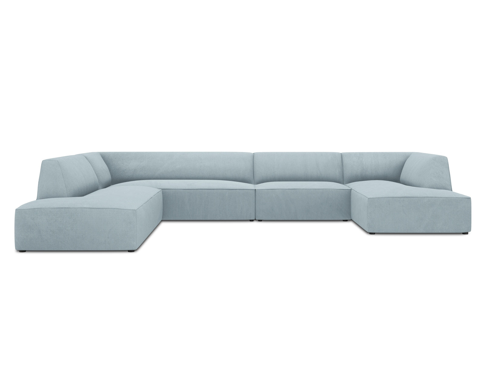 Ruby Panoramic Ecksofa links 7 Sitzer in Light Blue-Scala präsentiert im Onlineshop von KAQTU Design AG. Ecksofa links ist von Micadoni