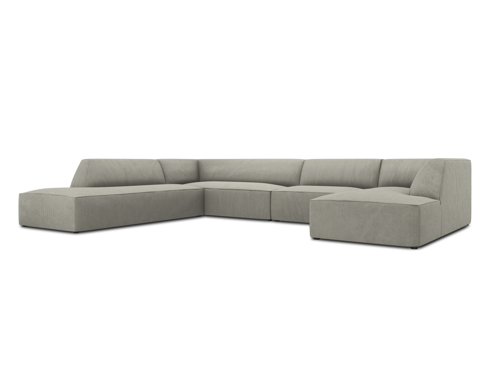 Genießen Sie Komfort und Stil mit dem Ruby Panoramic Ecksofa links 7 Sitzer von Micadoni – ideal für entspannte Abende mit Freunden und Familie.