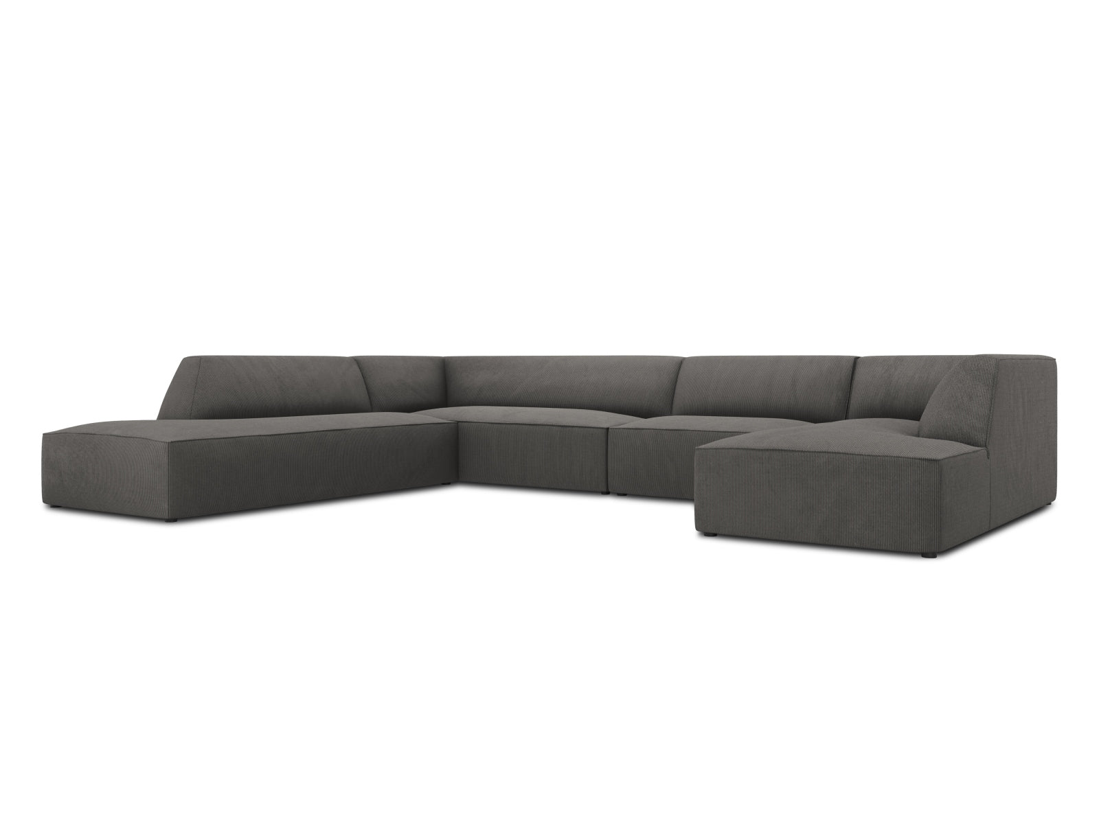 Genießen Sie Komfort und Stil mit dem Ruby Panoramic Ecksofa links 7 Sitzer von Micadoni – ideal für entspannte Abende mit Freunden und Familie.