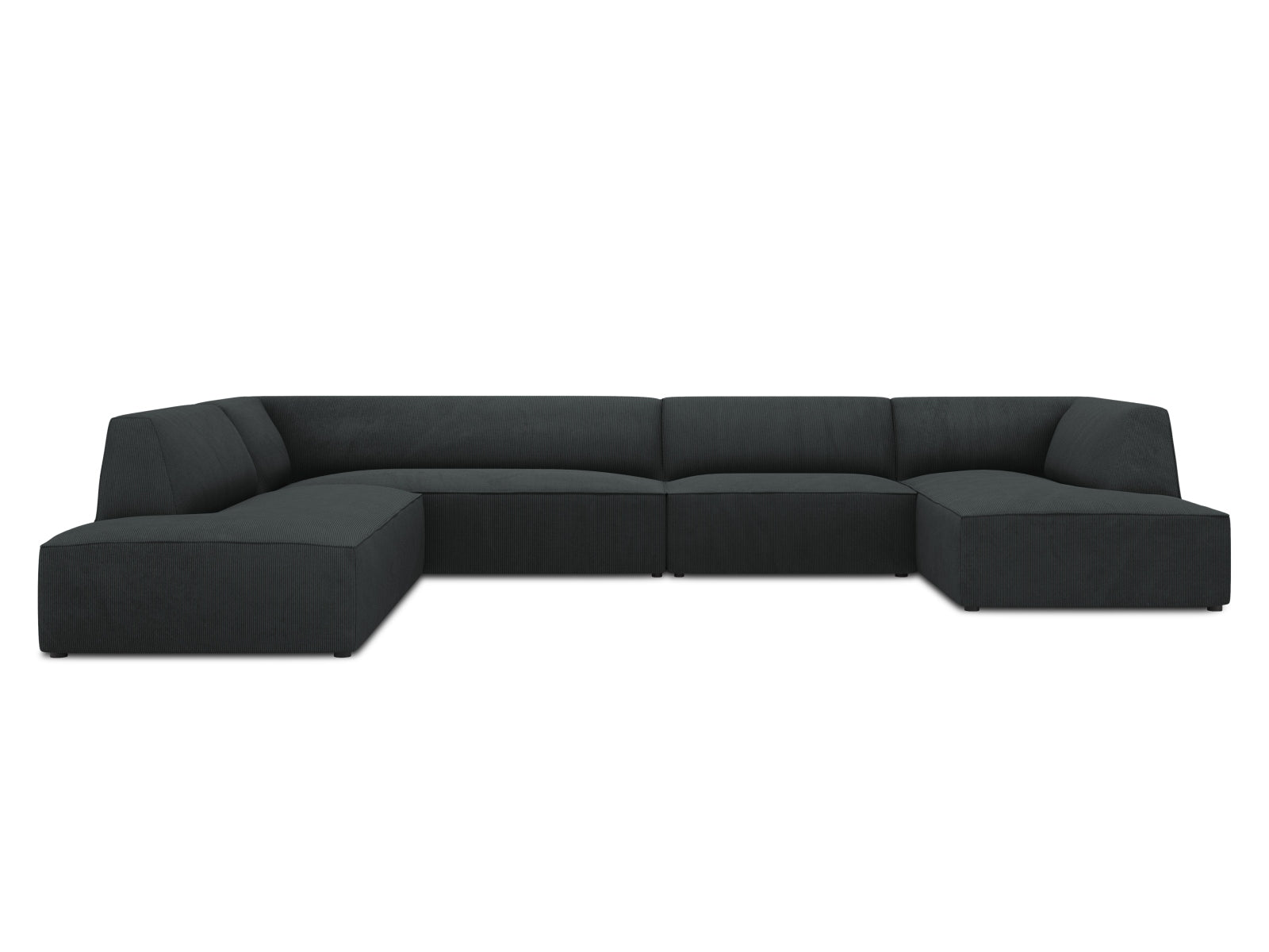 Ruby Panoramic Ecksofa links 7 Sitzer in Black präsentiert im Onlineshop von KAQTU Design AG. Ecksofa links ist von Micadoni