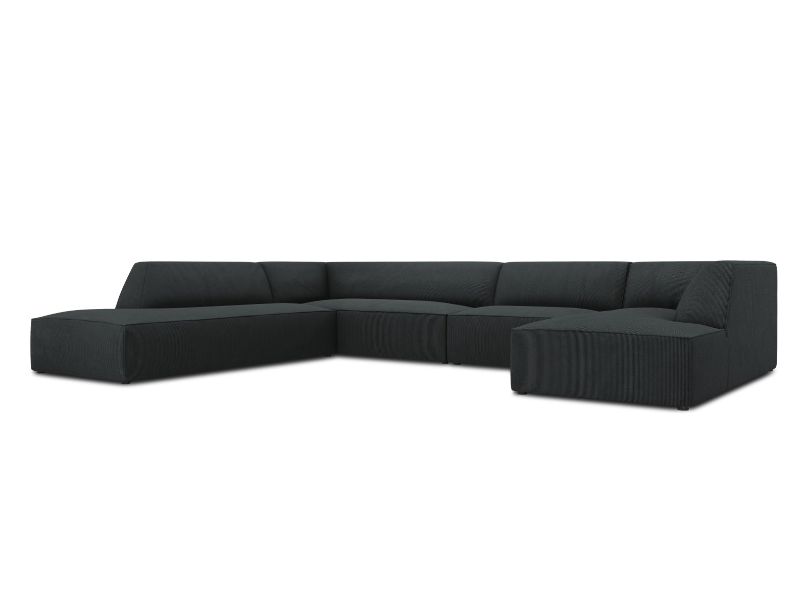 Genießen Sie Komfort und Stil mit dem Ruby Panoramic Ecksofa links 7 Sitzer von Micadoni – ideal für entspannte Abende mit Freunden und Familie.