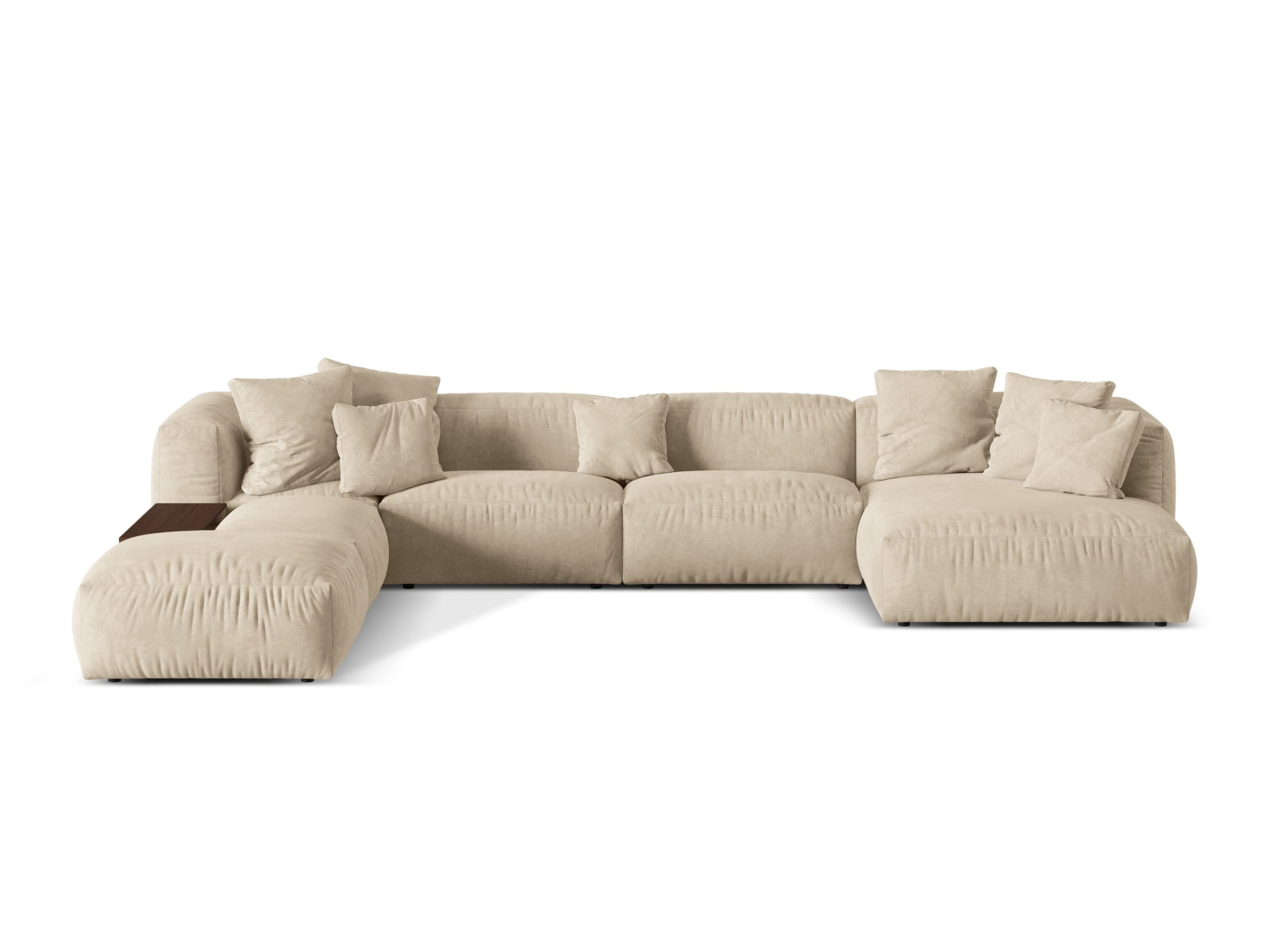 Martina Modulares Panoramic Ecksofa links 5 Sitzer in Light Beige präsentiert im Onlineshop von KAQTU Design AG. Ecksofa links ist von Micadoni