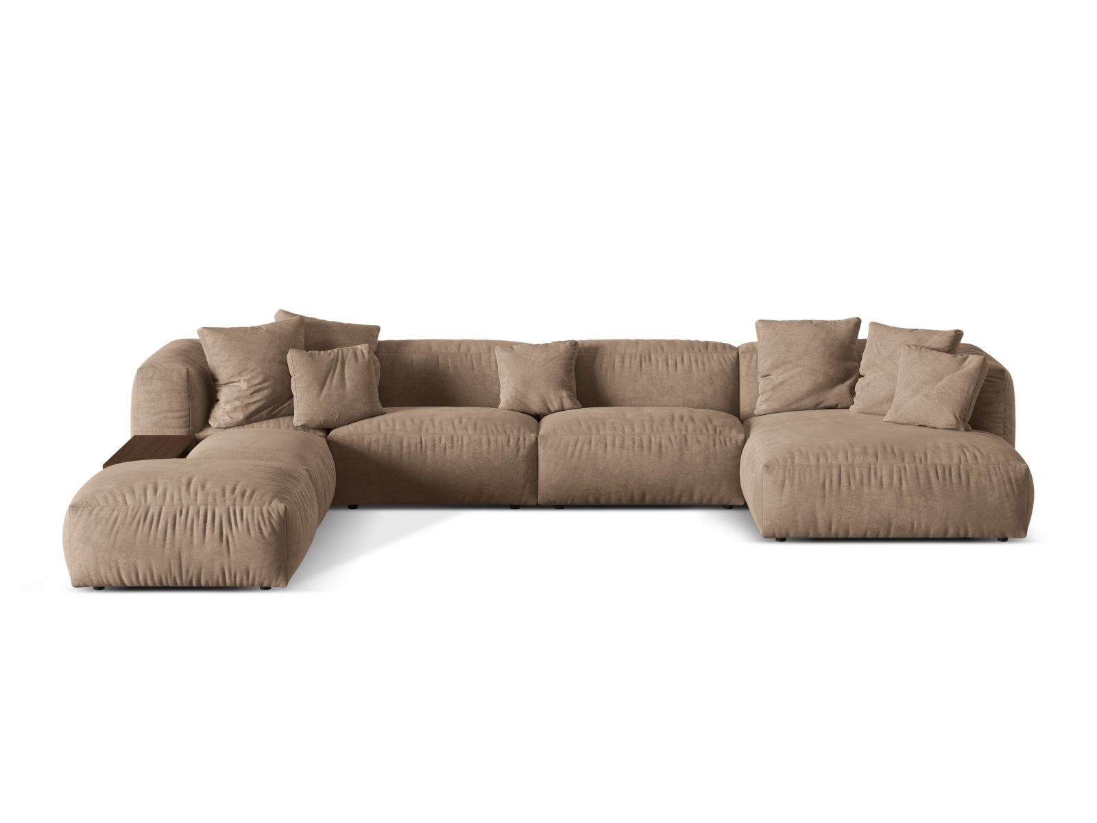 Martina Modulares Panoramic Ecksofa links 5 Sitzer in Dark Beige-Vogue präsentiert im Onlineshop von KAQTU Design AG. Ecksofa links ist von Micadoni