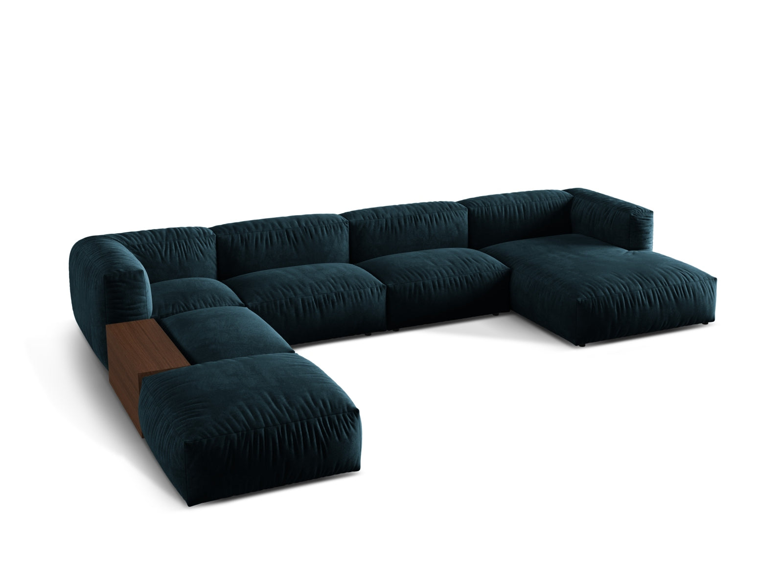 Elegantes, modulares Ecksofa Martina in Deep Petrol-Vogue, ideal für stilvolle Wohnräume. Komfortables 5-Sitzer-Design von Micadoni.