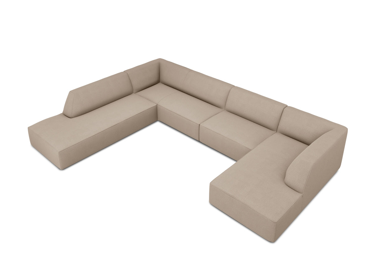 Ruby Panoramic Ecksofa links 7 Sitzer in Dark Beige-Ottawa präsentiert im Onlineshop von KAQTU Design AG. Ecksofa links ist von Micadoni