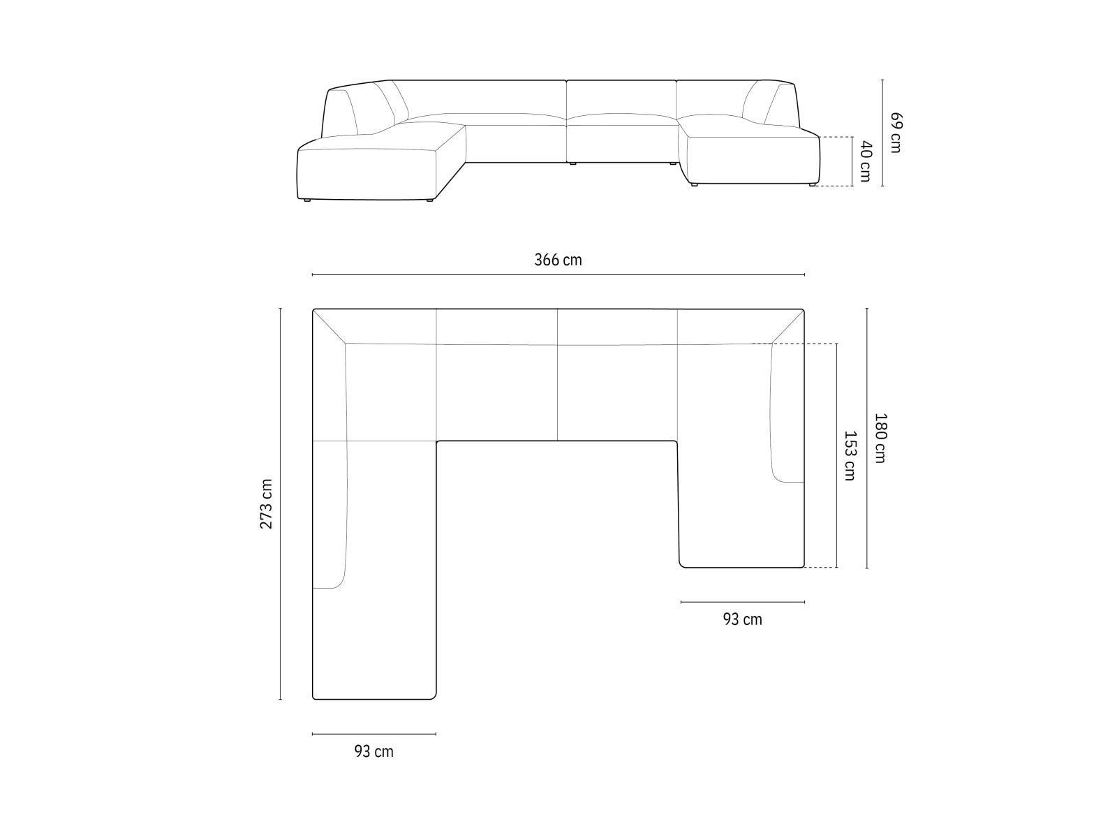 Entdecken Sie das Ruby Panoramic Ecksofa links 7 Sitzer von Micadoni – der perfekte Ort für gesellige Abende und stilvolle Entspannung in Ihrem Zuhause.