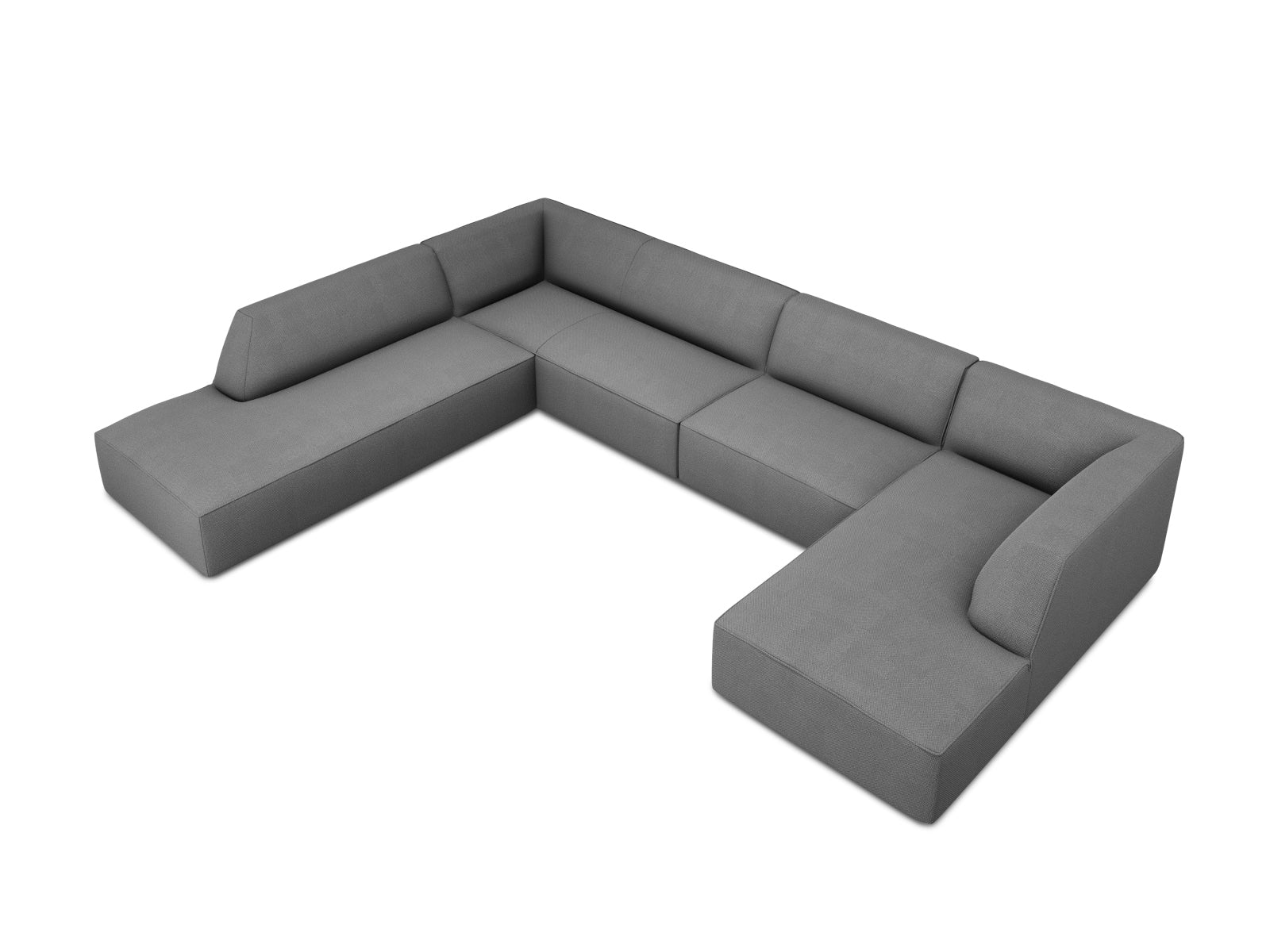 Erleben Sie das elegante Ruby Panoramic Ecksofa links 7 Sitzer von Micadoni – der perfekte Ort für gesellige Stunden und stilvolle Einrichtung.